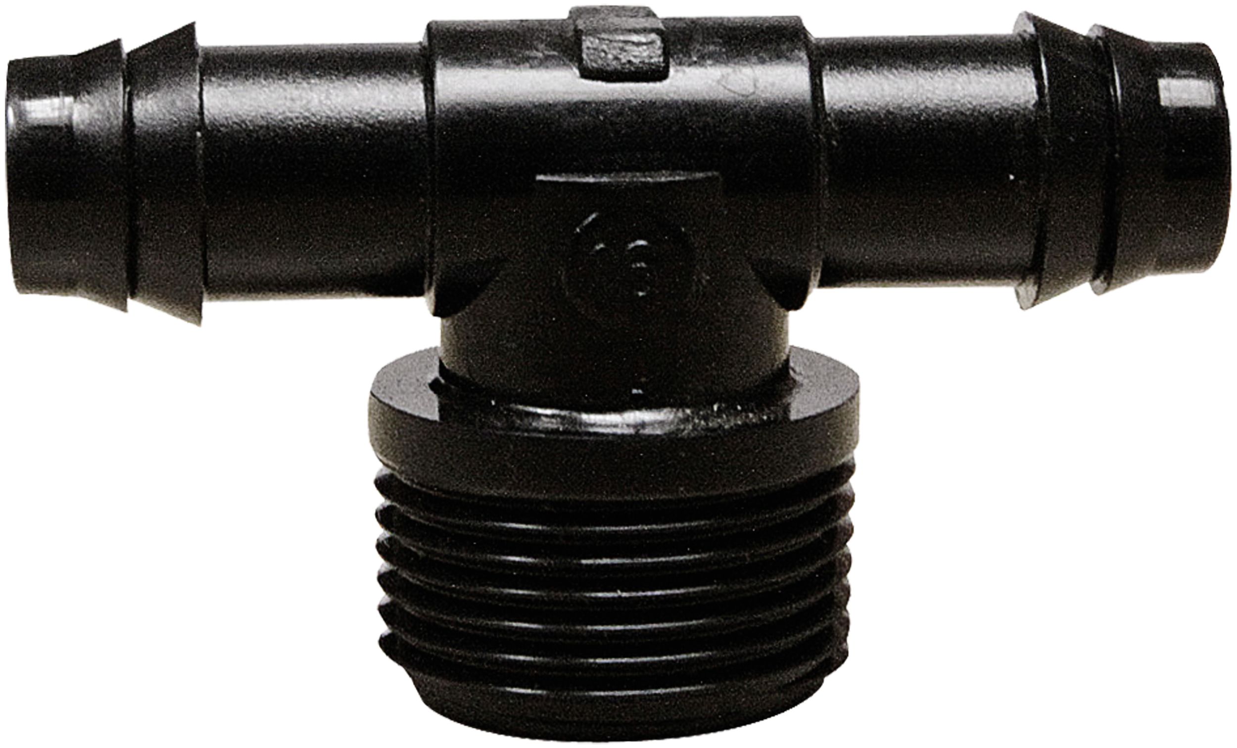 NETAFIM T-Verbinder Schlauchstutzen 16 mm x 3/4" AG, für dickwandiges Tropfrohr, PE-Rohr, 32500-011800