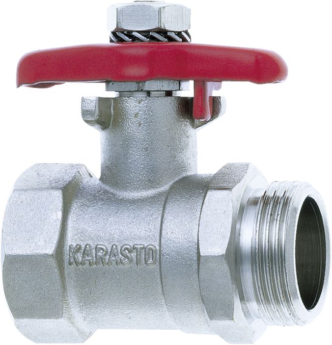 Geka Kugelhahn G 3/4" AG Messing vernickelt