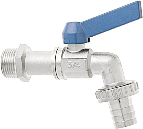 Geka Kugelhahn 1/2" AG Messing vernickelt