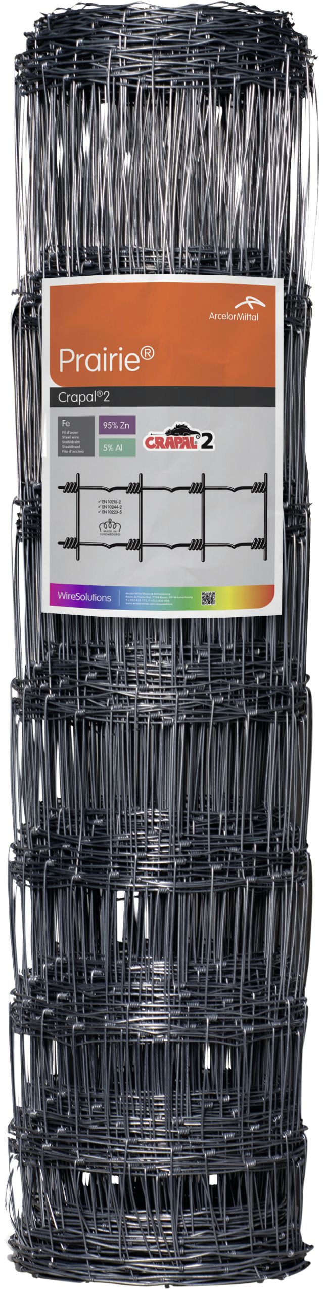 ArcelorMittal Wildzaun "Crapal 80-6-15" 80 cm/50 m, 6 Horizontaldrähte
