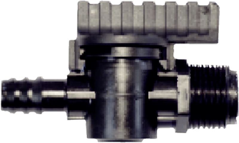 NETAFIM Kugelhahn 16 mm x 3/4" AG, für dickwandiges Tropfrohr, Kunststoff, 76220-008500