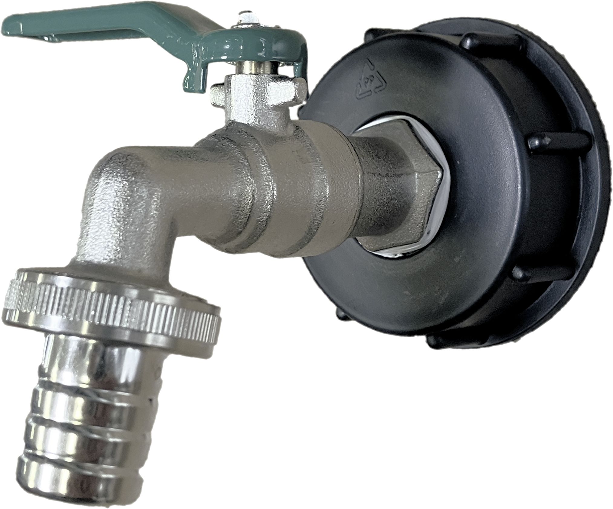 KERBL Auslaufhahn mit Schlauchtülle 3/4", S 60 x 6 IG (DN 61), für IBC-Container, 221982