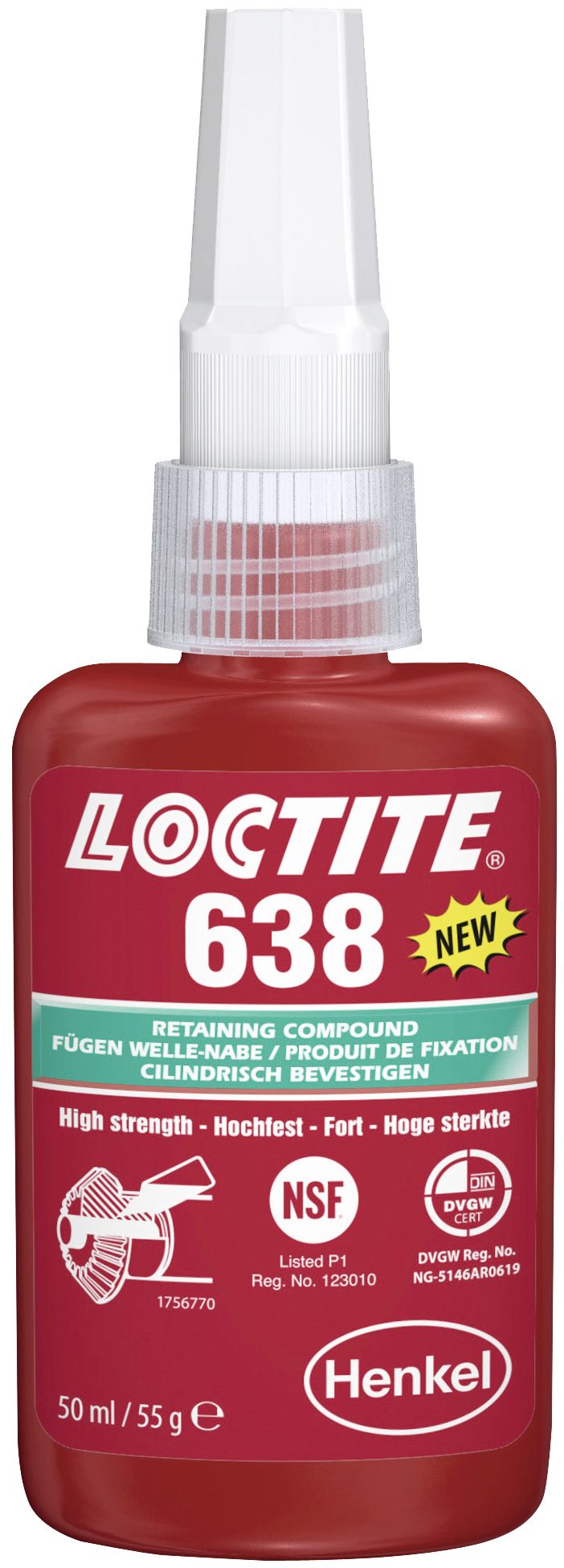 Loctite Fügekleber "638" hochfest, 50 ml, 1803365