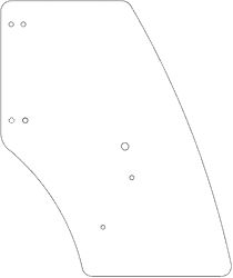 Türscheibe, grün, links, für Fendt Farmer 200, Kabine Neumaier