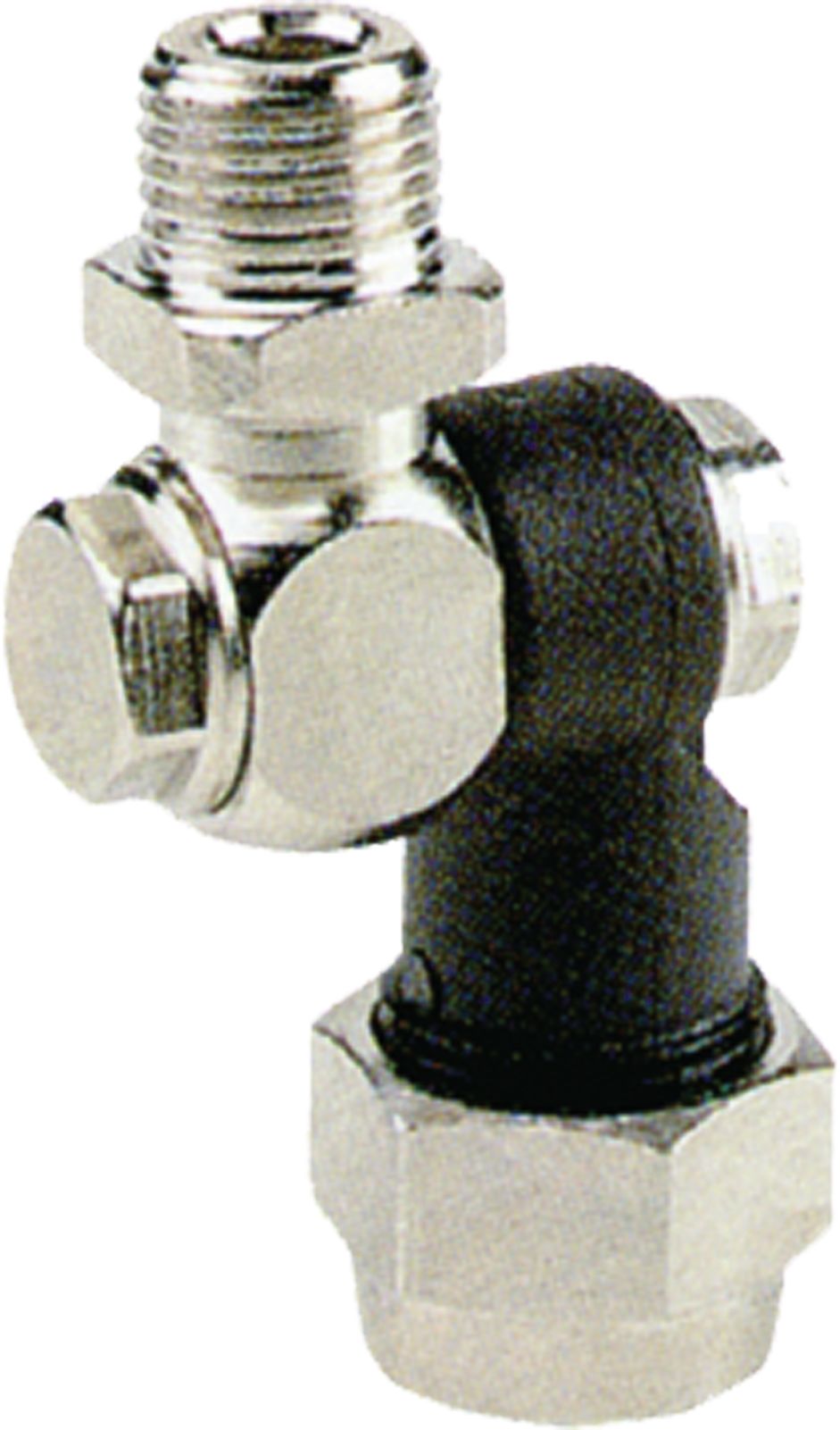 Agrotop Düsenhalter für 1 Düse, G 1/4" IG (Eingang); G 3/8" AG (Düsenanschluss), mit Drehgelenk, CuZn (Messing); Kunststoff, 12665
