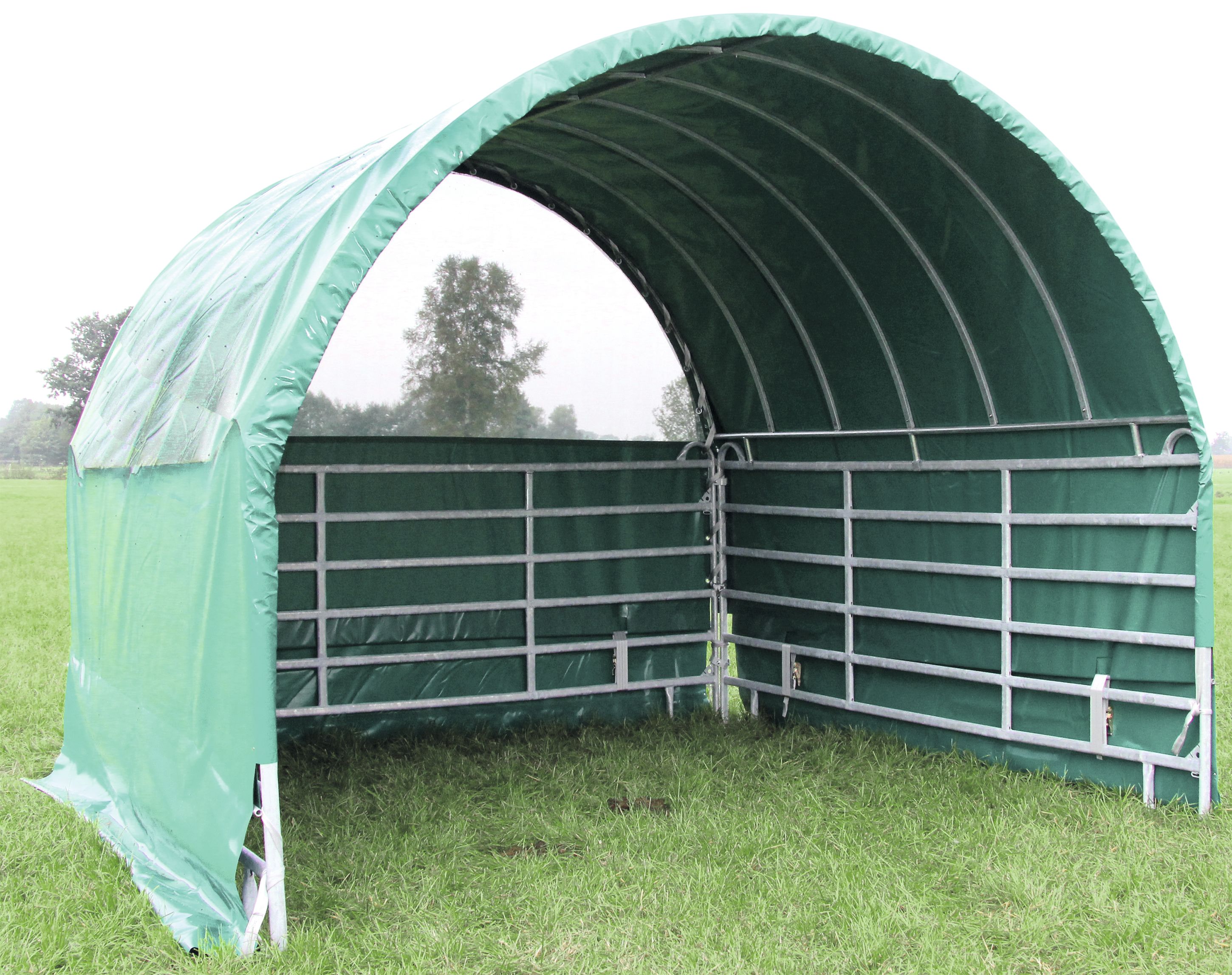 Growi Weidezelt 3,60 x 3,25 x 3,60 m für Pferde, ohne Panels, 990007