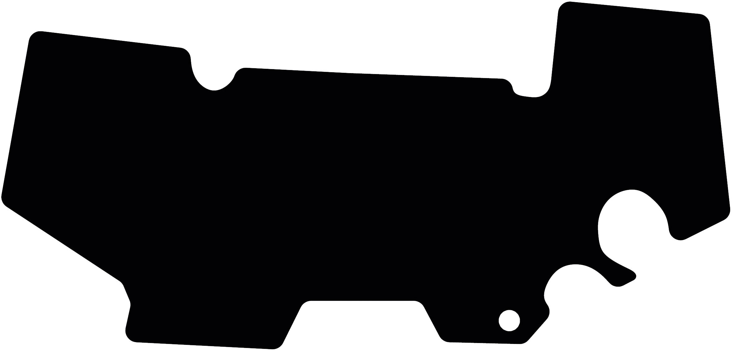 Fußmatte Gummi schwarz, für Steyr Traktor 8000, SK II Kabine, Bj. 77 – 96