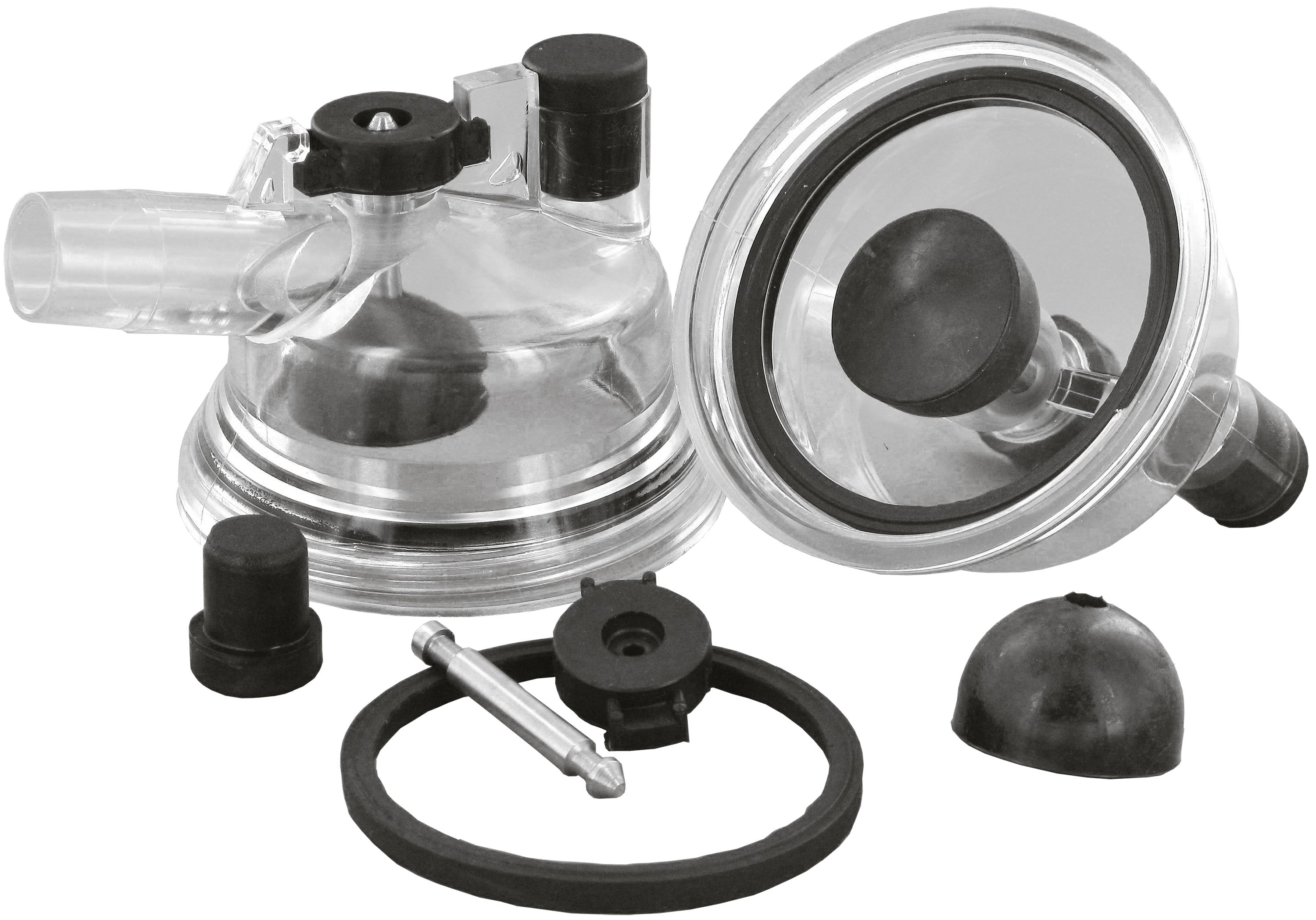 Unterteil für Milchsammelstück DeLaval, 180 cm³, mit Absperrung, incl. Dichtungen