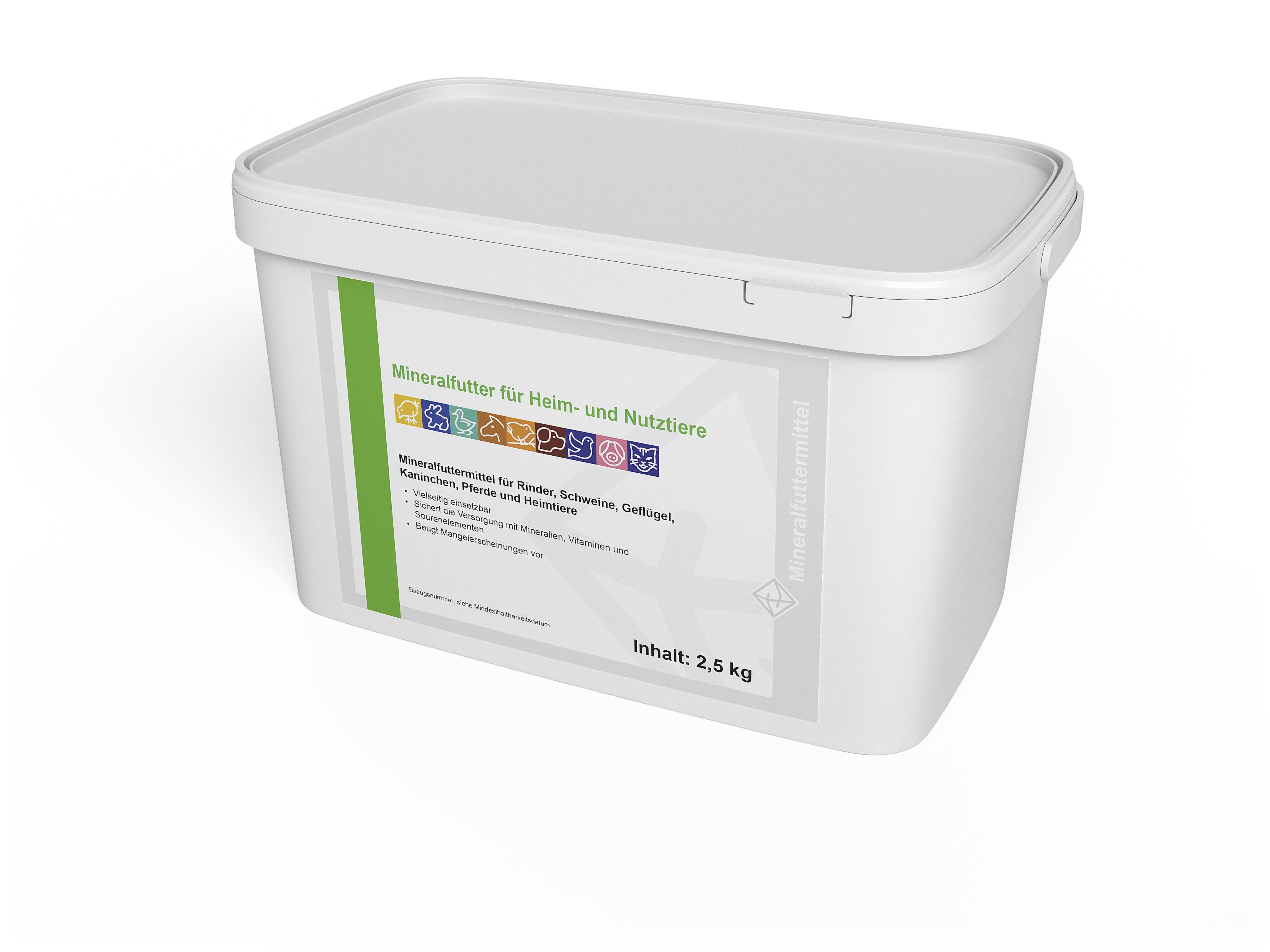 Mineralfutter für Heim- u. Nutztiere granuliertes Mineralfutter 2,5 kg Eimer