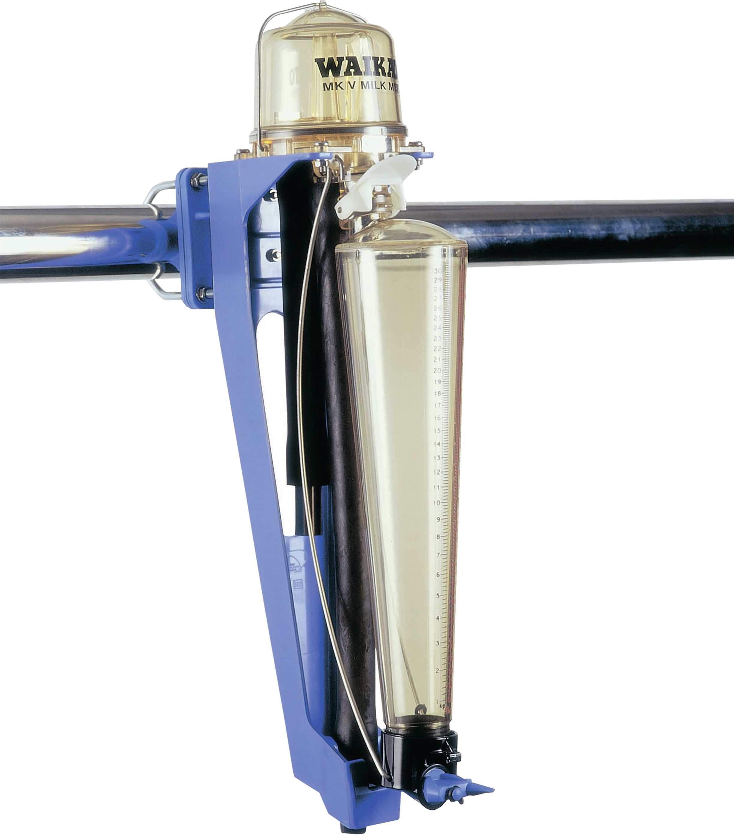 Waikato Milchmengenmessgerät "MK5" für Schafe; Ziegen, Kapazität 4,5 l, mit zwei blauen Hälften