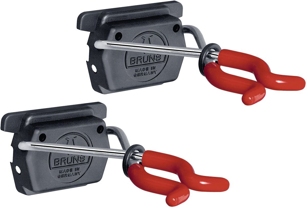 Bruns Gerätehalter 2 St. für Führungsschiene; Wandmontage, Spannbereich 0 – 50 mm, 67-200