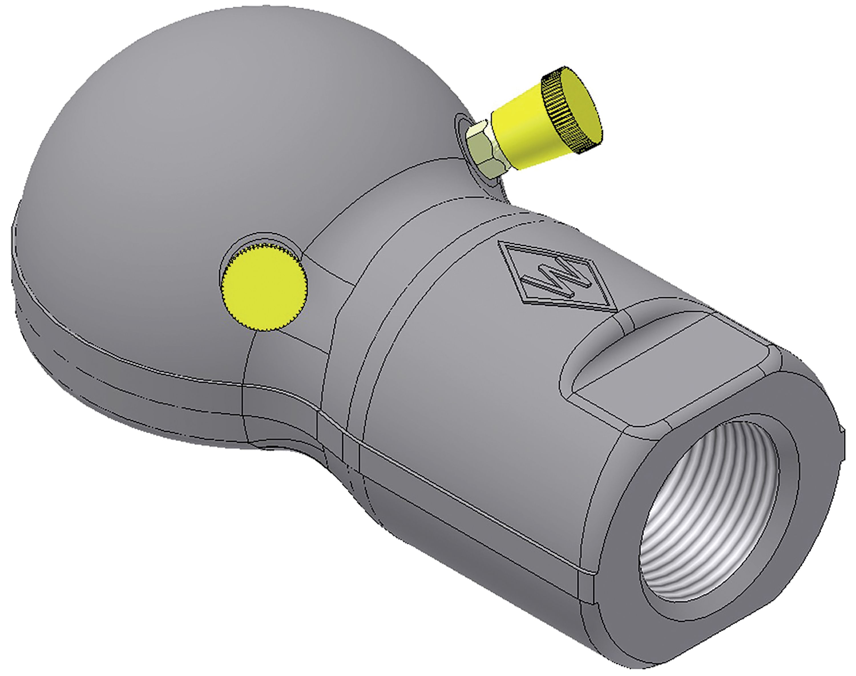 Walterscheid Kalotte "ZKK50", M 30 x 2 IG, Kugel 50, für Zugkugelkupplungen DIN 74058; ISO 1103, 8004721