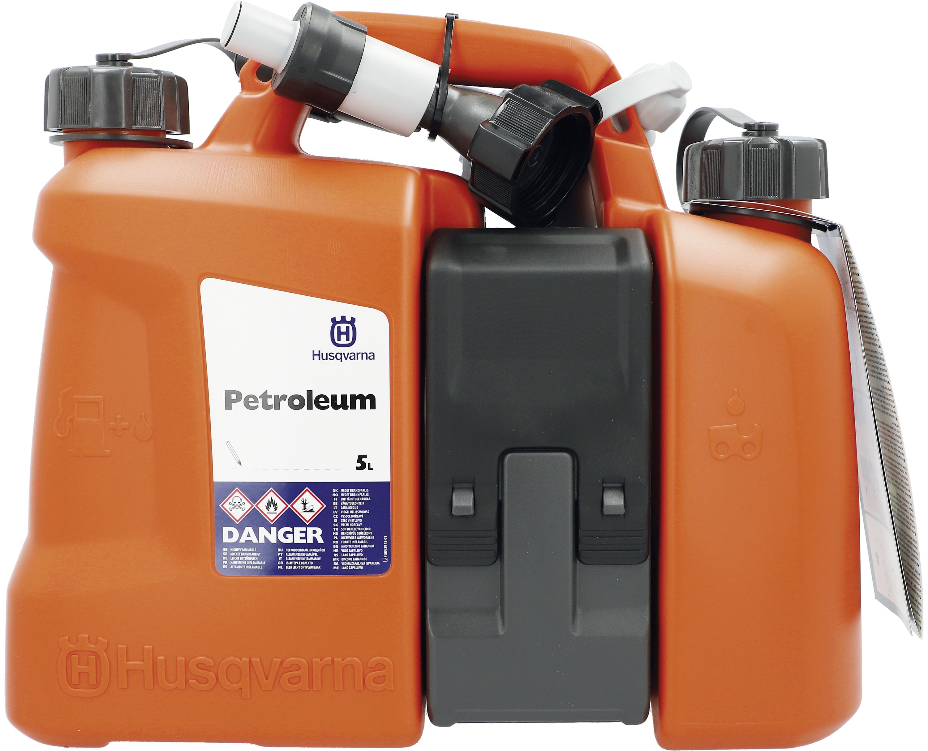 HUSQVARNA Kombikanister 5L + 2,5L/ Inklusive Einfüllsysteme Benzin