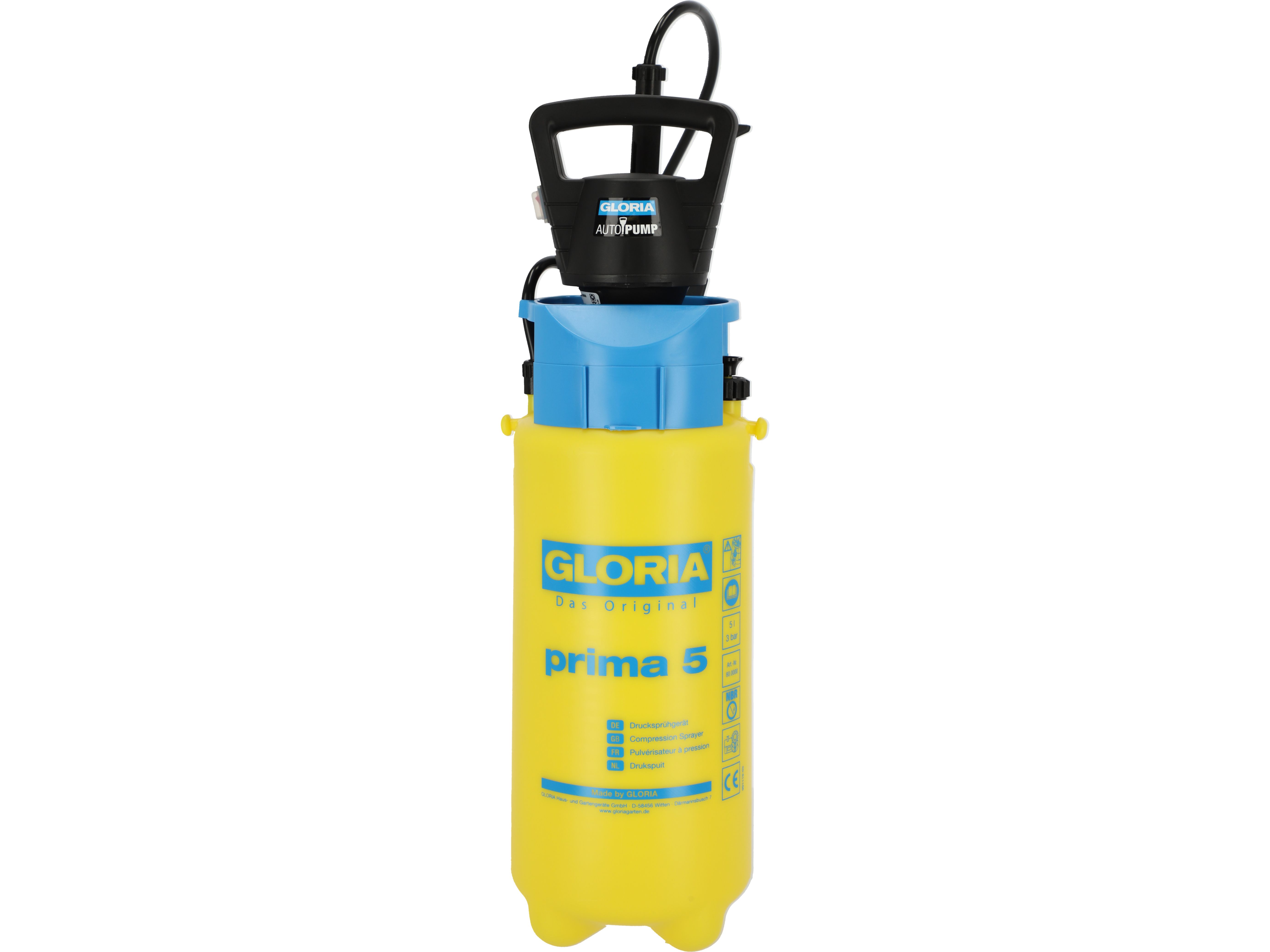 GLORIA AutoPump Set Gartenspritze, Sprühgerät, Drucksprühgerät