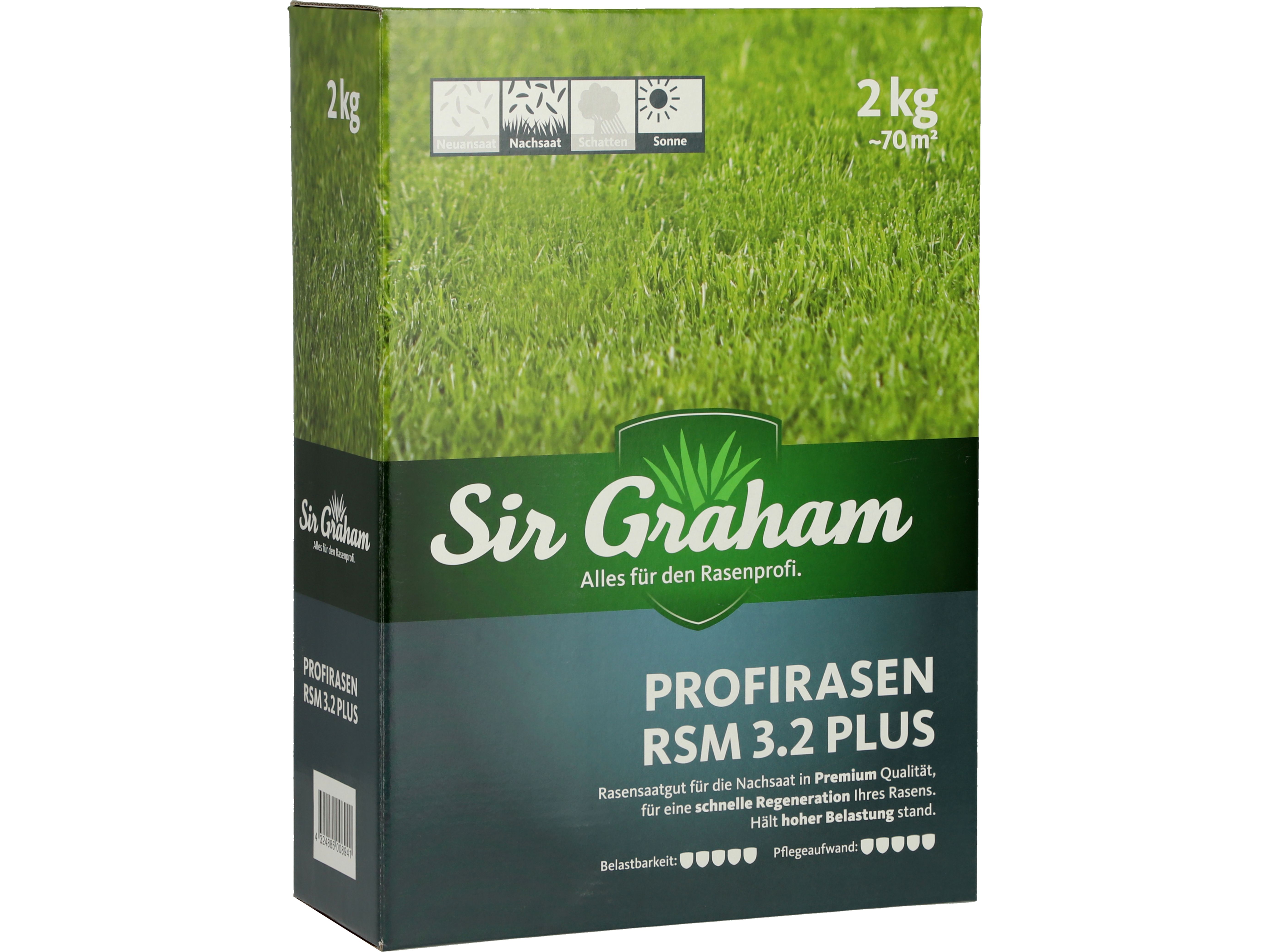 Sir Graham Profirasen Rasensamen Nachsaat Plus RSM 3.2 2 kg Sack 80 m²