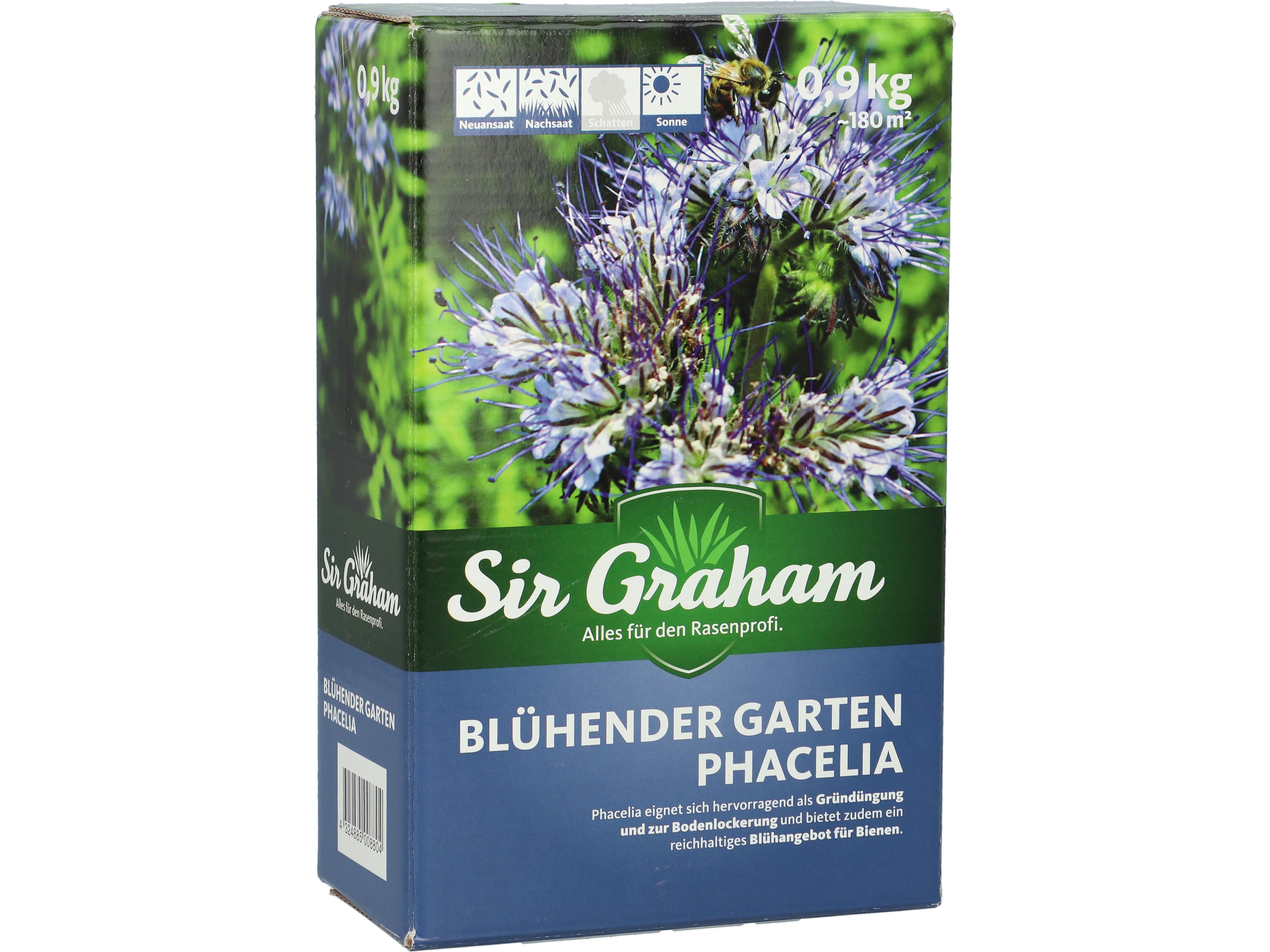 Phacelia Saatgut 0,9 kg Karton Bienenweide