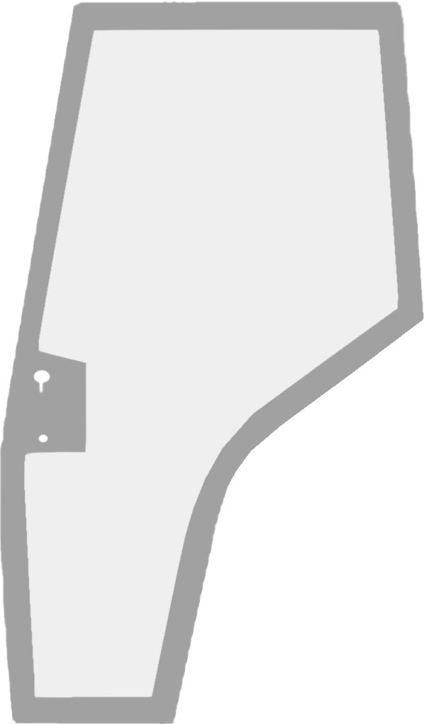 Massey Ferguson Türscheibe klar, links, für Traktor MF 4000, 3804659M1