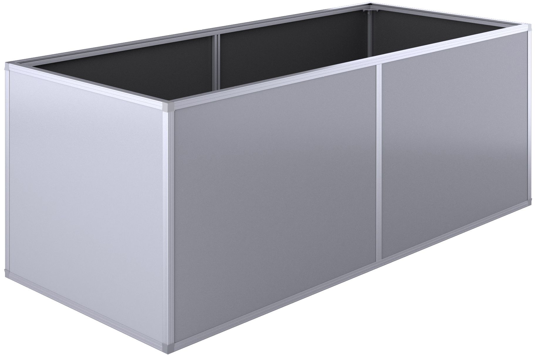 KGT Aluminium-Hochbeet 0,91 x 2,05 x 0,77 m Typ 210 pressblank Füllmenge 1.400 l