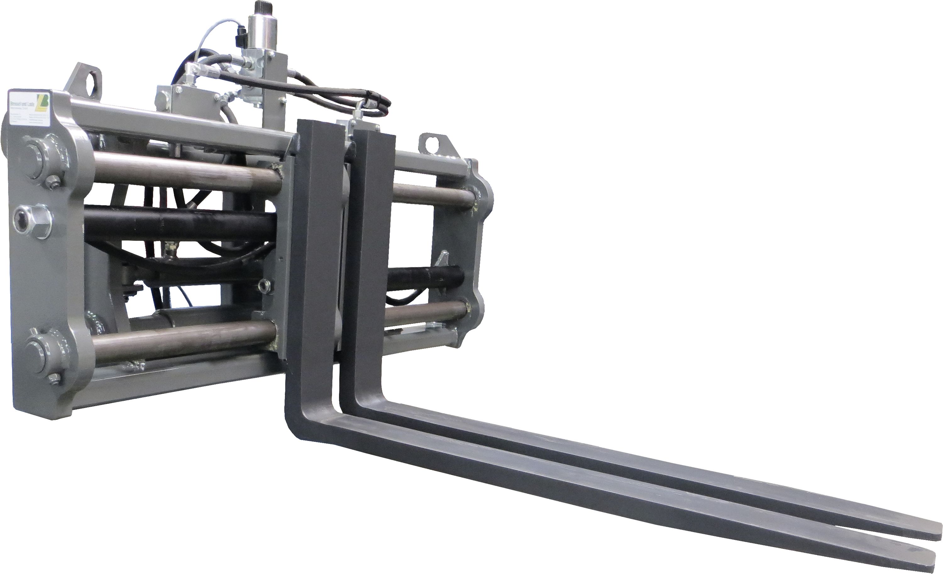 Bressel & Lade Palettengabel "H20" Zinken 1,20 m ISO FEM 2 B, Tragkraft 2.500 kg, hydraulische Zinkenverstellung für Schäffer hydraulisch 42 mm