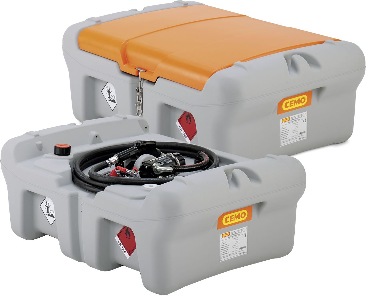 Cemo Tankanlage "DT-Mobil Easy Pick-up" 210 l, für Diesel, mobil, 12 V-Pumpe 40 l/min, mit Automatik-Zapfpistole, Deckel, 11251