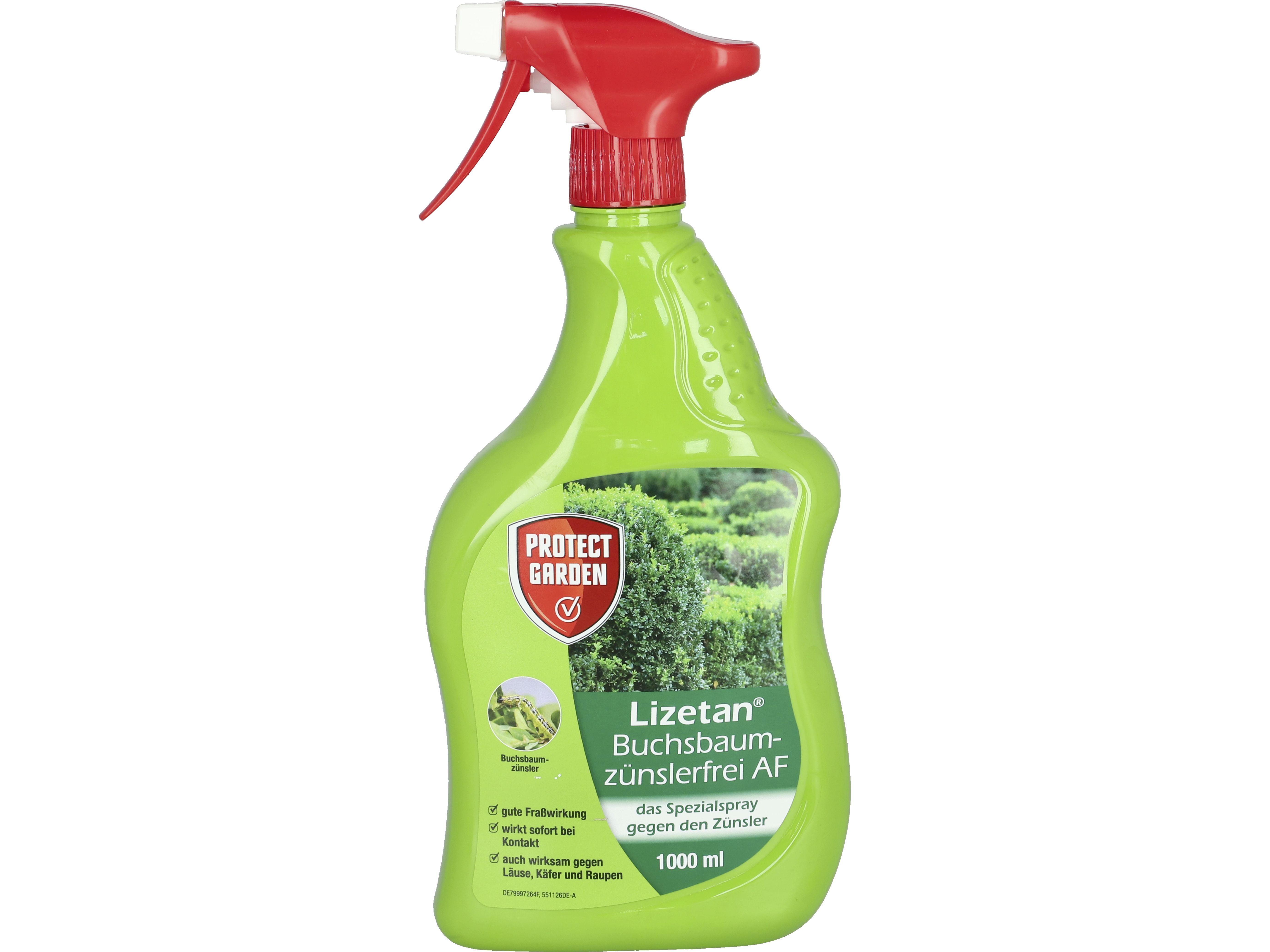 Protect Garden Lizetan Buchsbaumzünslerfrei AF 1 l Flasche gegen Buchsbaumzünsler und Blattläuse