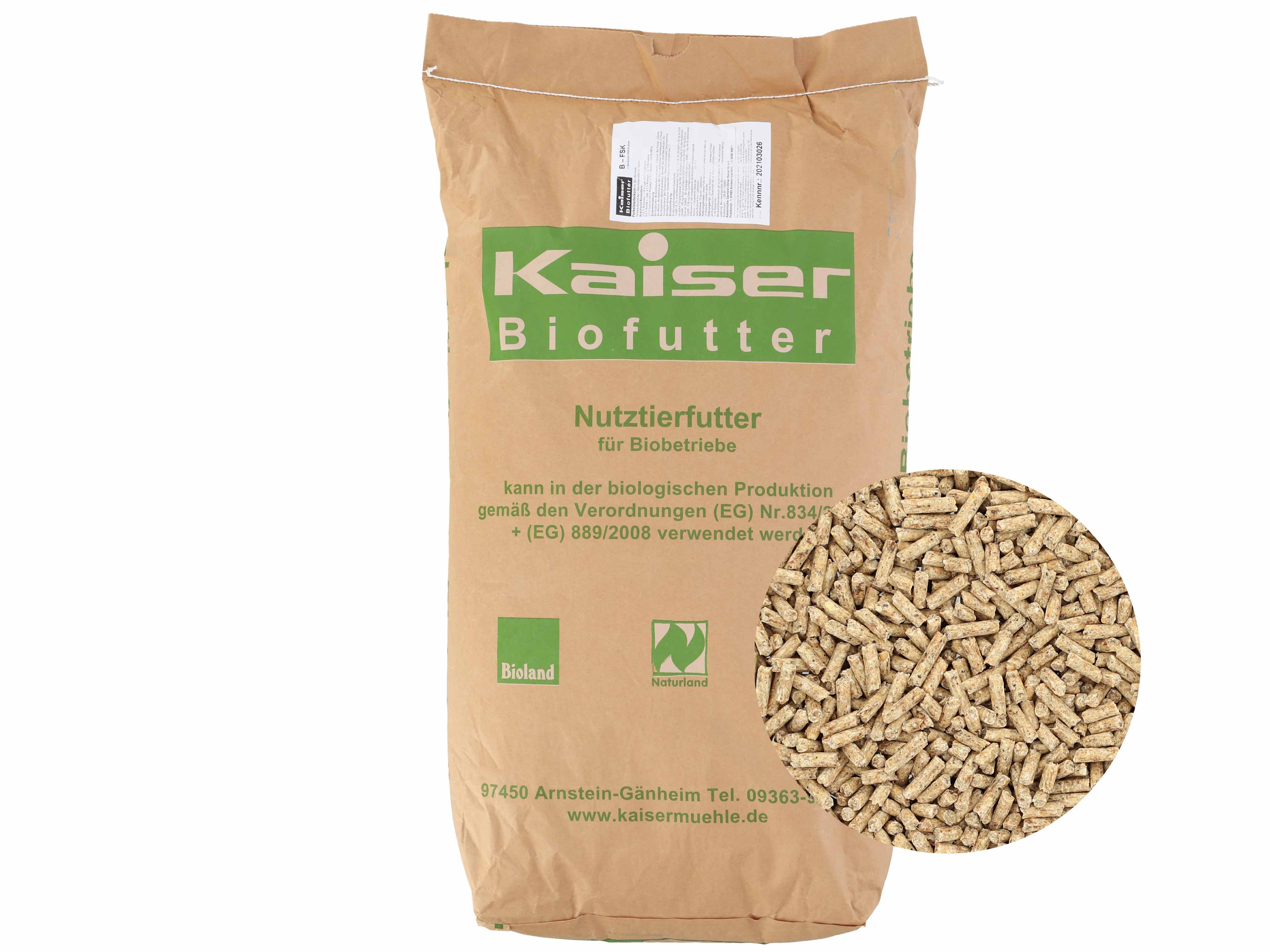 Kaiser B-FSK Ferkelstarterkorn für Ökobetriebe geeignetes Ferkelaufzuchtfutter Pellet 25 kg Sack