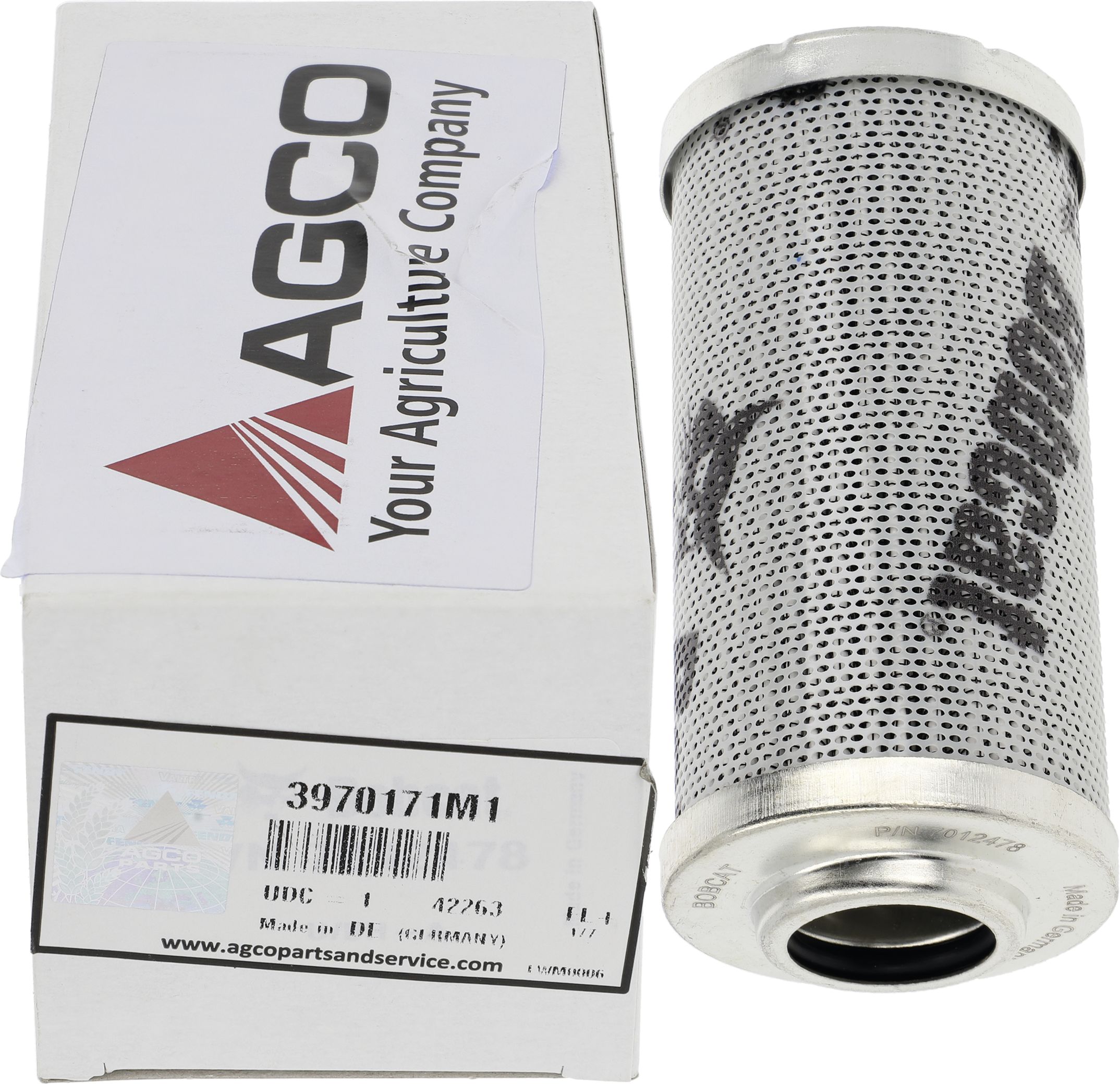 Massey Ferguson Hydraulikfilter Länge 117 mm für hydrostatische Schaltung Teleskoplader MF 9000, TH, 3970171M1