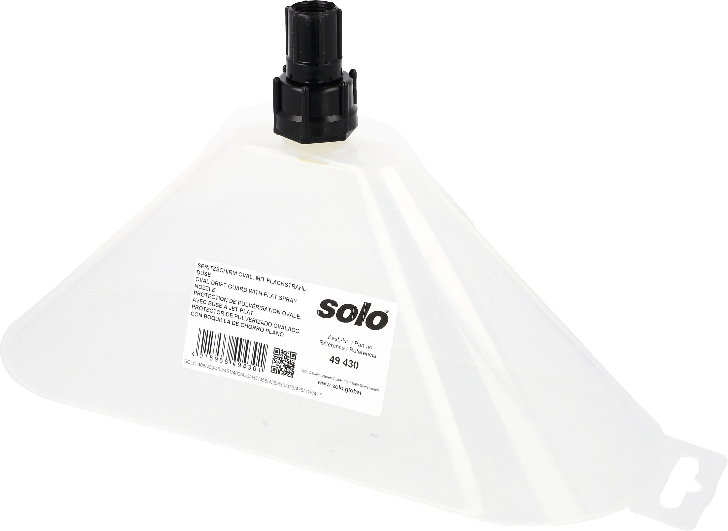 Solo Sprühschirm 320 x 110 mm, mit Flachstrahldüse, für Spritze 200, 400, 49430