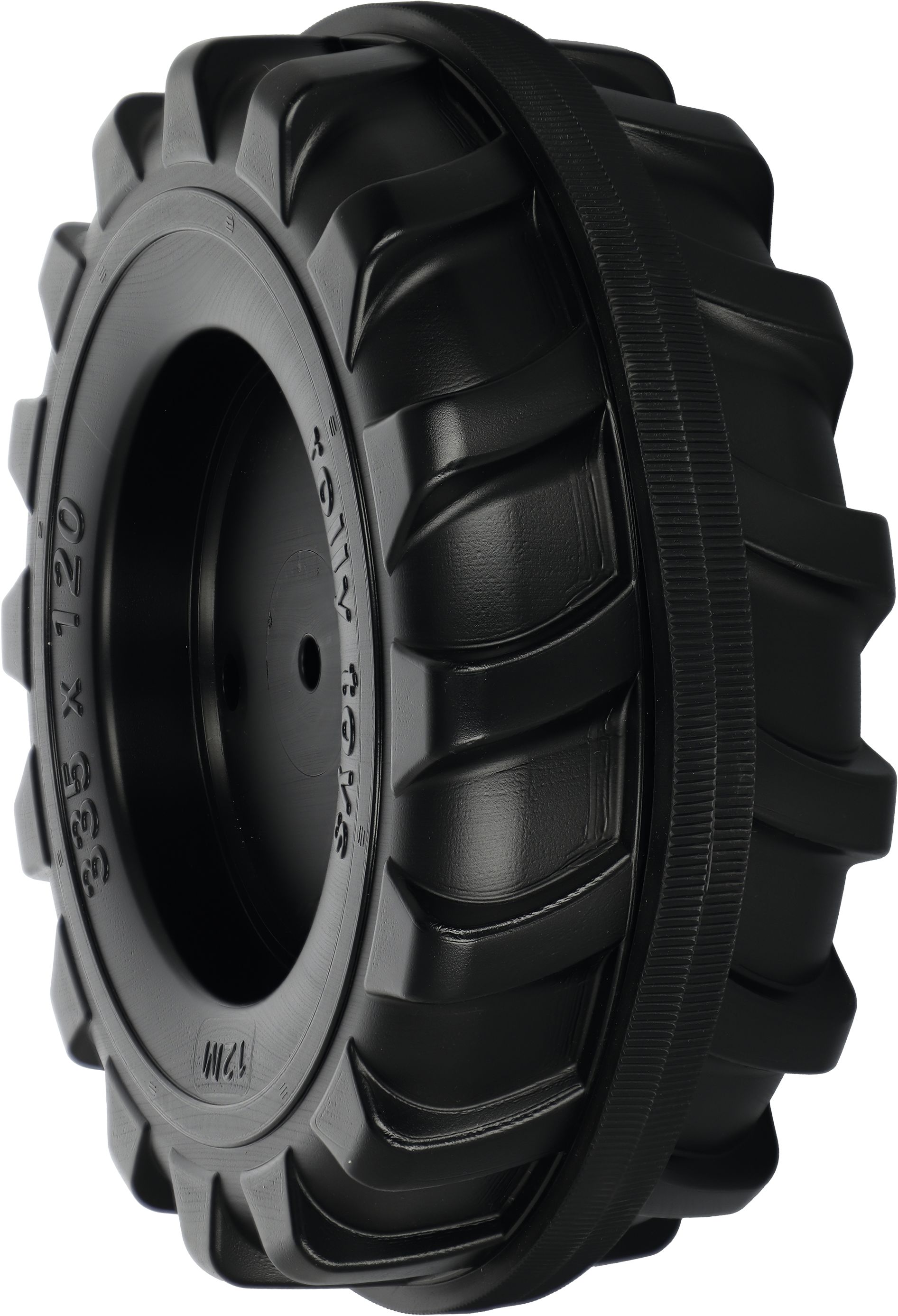 Rolly Toys Hinterrad 335 x 120 - 12 mm-Achse mit Laufreifen, für Hinterachse mit Vierkantmitnehmer, 798 003 000 80