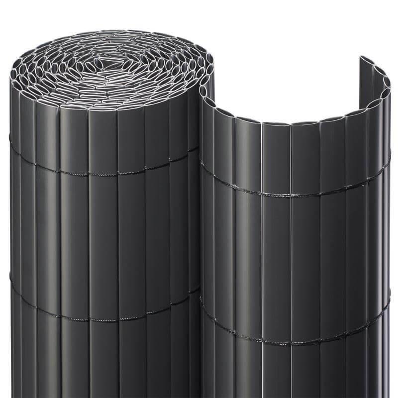 NOOR Sichtschutzmatte PVC anthrazit 1,2 x 3 m Sichtschutz Kunststoff