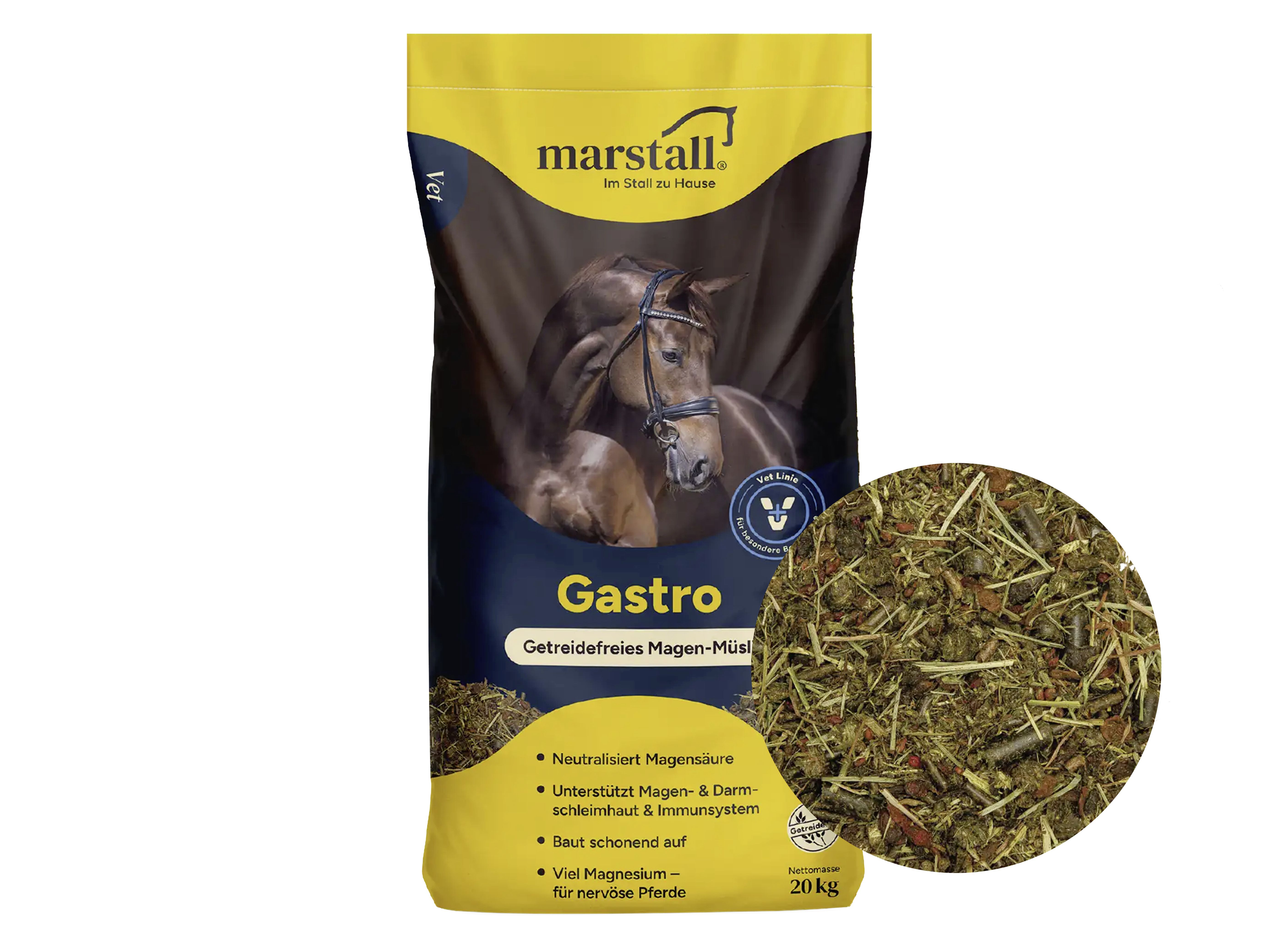 marstall Gastro-Müsli getreide-, melasse- und luzernefreies Müsli mit hohem Faseranteil 20 kg Sack