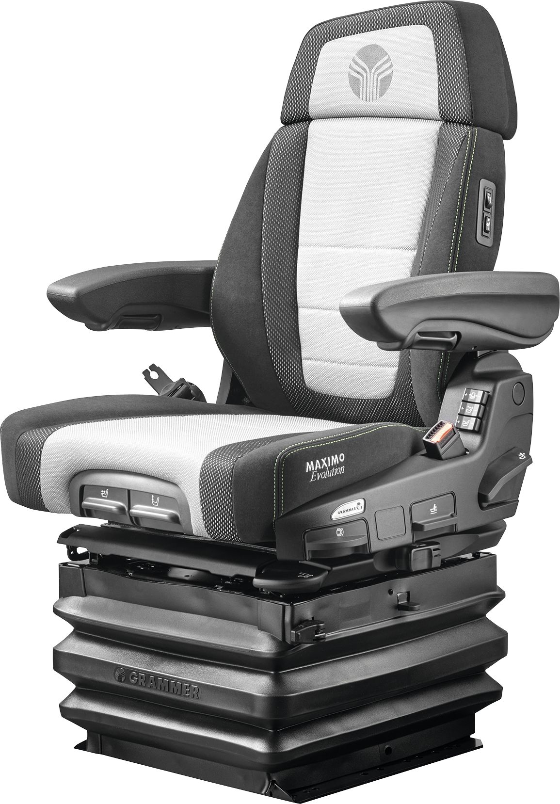 Grammer Traktorsitz "Maximo XT Evolution Dynamic", Niederfrequenzfederung, Stoff, grau/schwarz