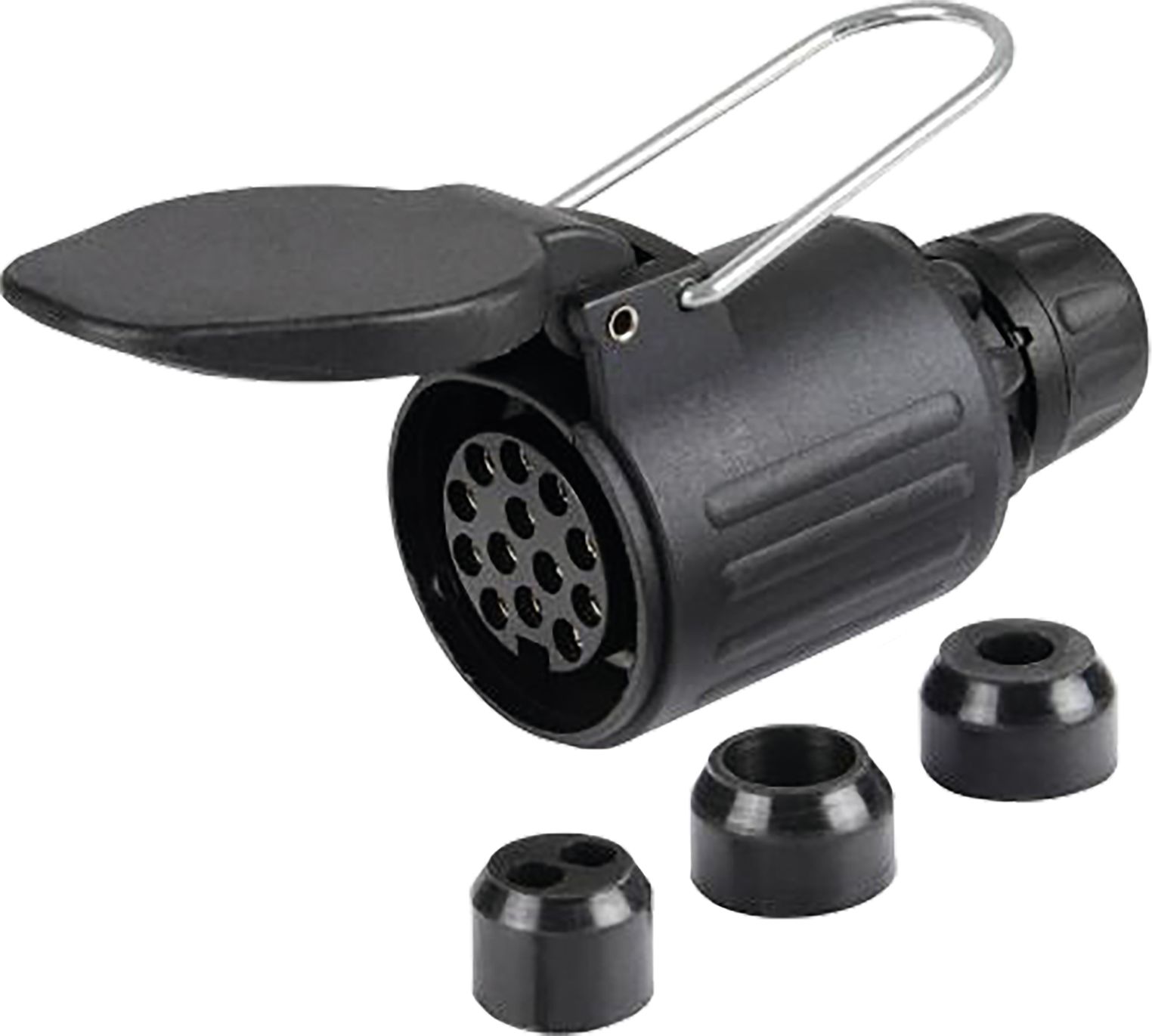Herth + Buss Steckdose 13-polig, 12 V, Schraubanschluss, Kunststoff, , 51 305 035