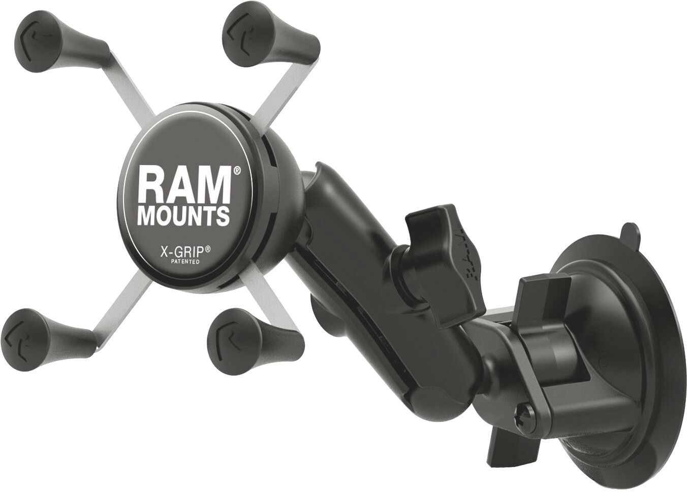 RAM MOUNTS Handyhalter mit B-Kugel 25,4 mm/1", für Geräte von 47,6 – 82,6 mm Breite, RAM-B-166-UN7U