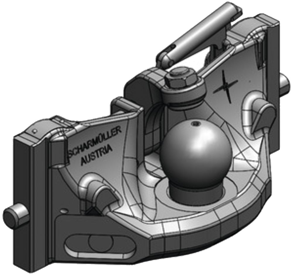 scharmüller Kugeleinsatz "K80 " 390/25/32 mm, für Traktor, 05.6390.46-A02