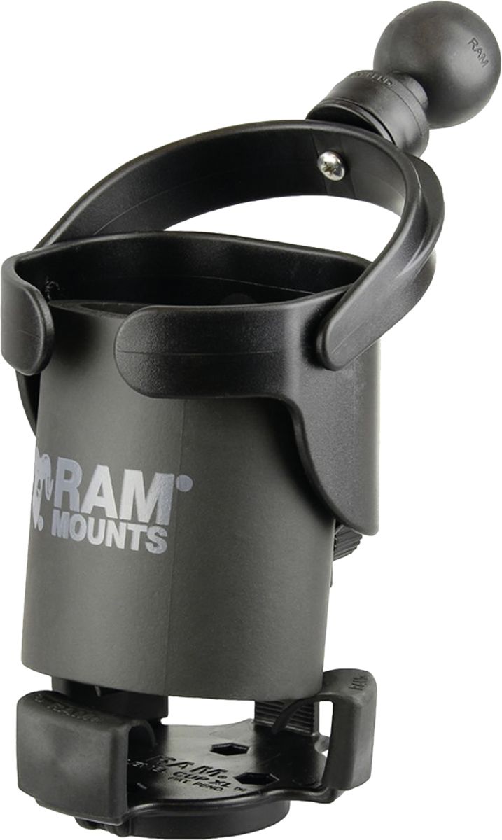 RAM MOUNTS Getränkehalter "Level-Cup XL" mit B-Kugel 25,4 mm/1", für Ø Gefäß 66 – 89 mm, 95 – 279,5 mm Höhe, RAP-B-417BU
