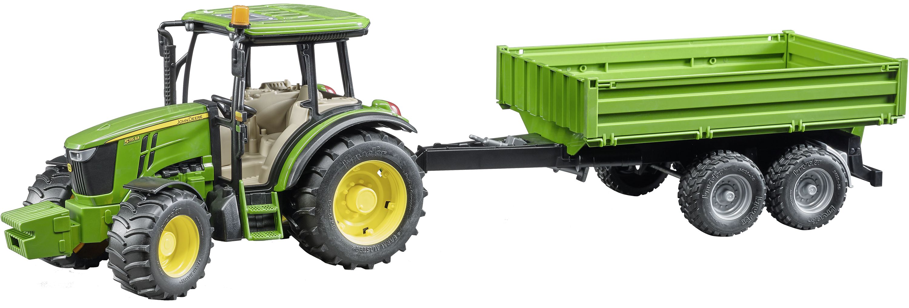 Bruder Modell "John Deere Traktor 5115 M" mit Anhänger, 1:16, 02108