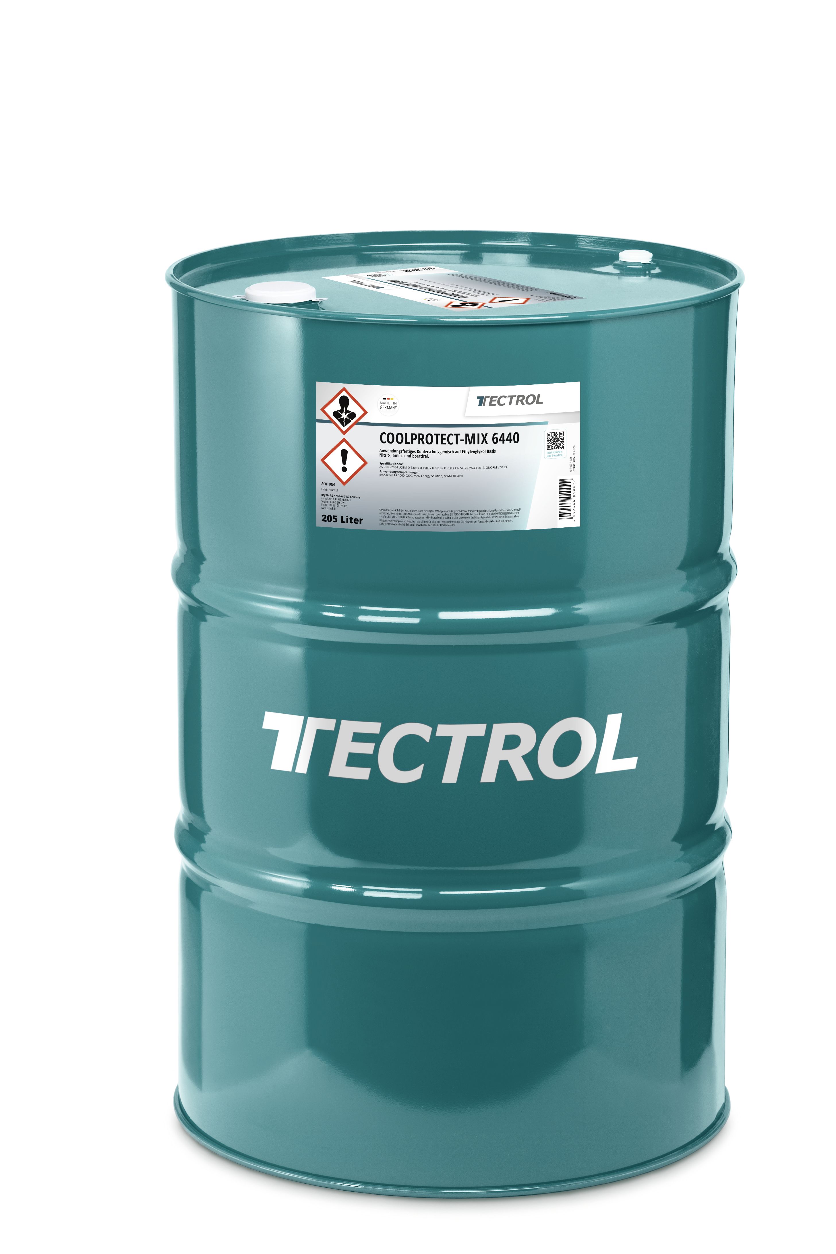 TECTROL COOLPROTECT-MIX 6440 205 l Fass Kühlerschutzmittel für BHKW Gasmotoren, Fertigmischung, PSI-OAT