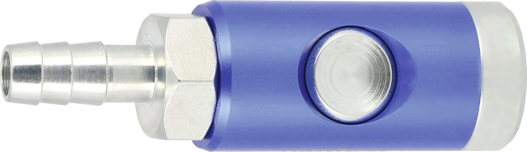 Airpress Sicherheits-Druckluftmuffe mit Schlauchtülle 10 mm, Anschluss Euro NW 7,2 mm, Blisterpackung, 10 mm