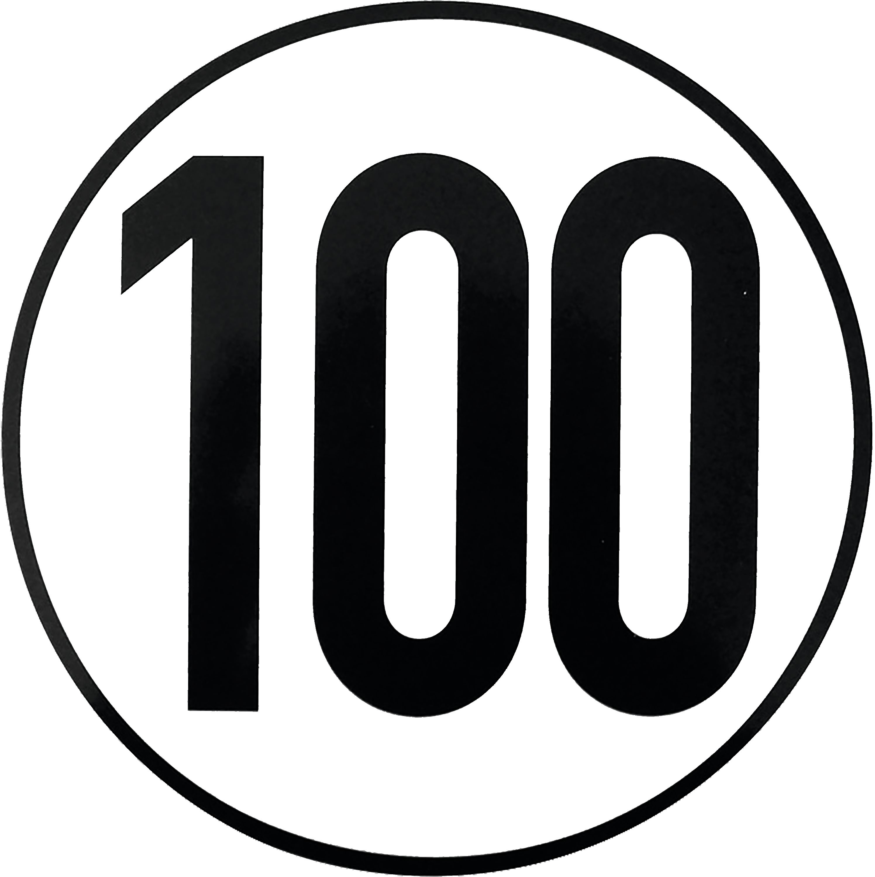 TRAILER POOL Geschwindigkeitsaufkleber 100 km/h 200 mm, 021 000 406