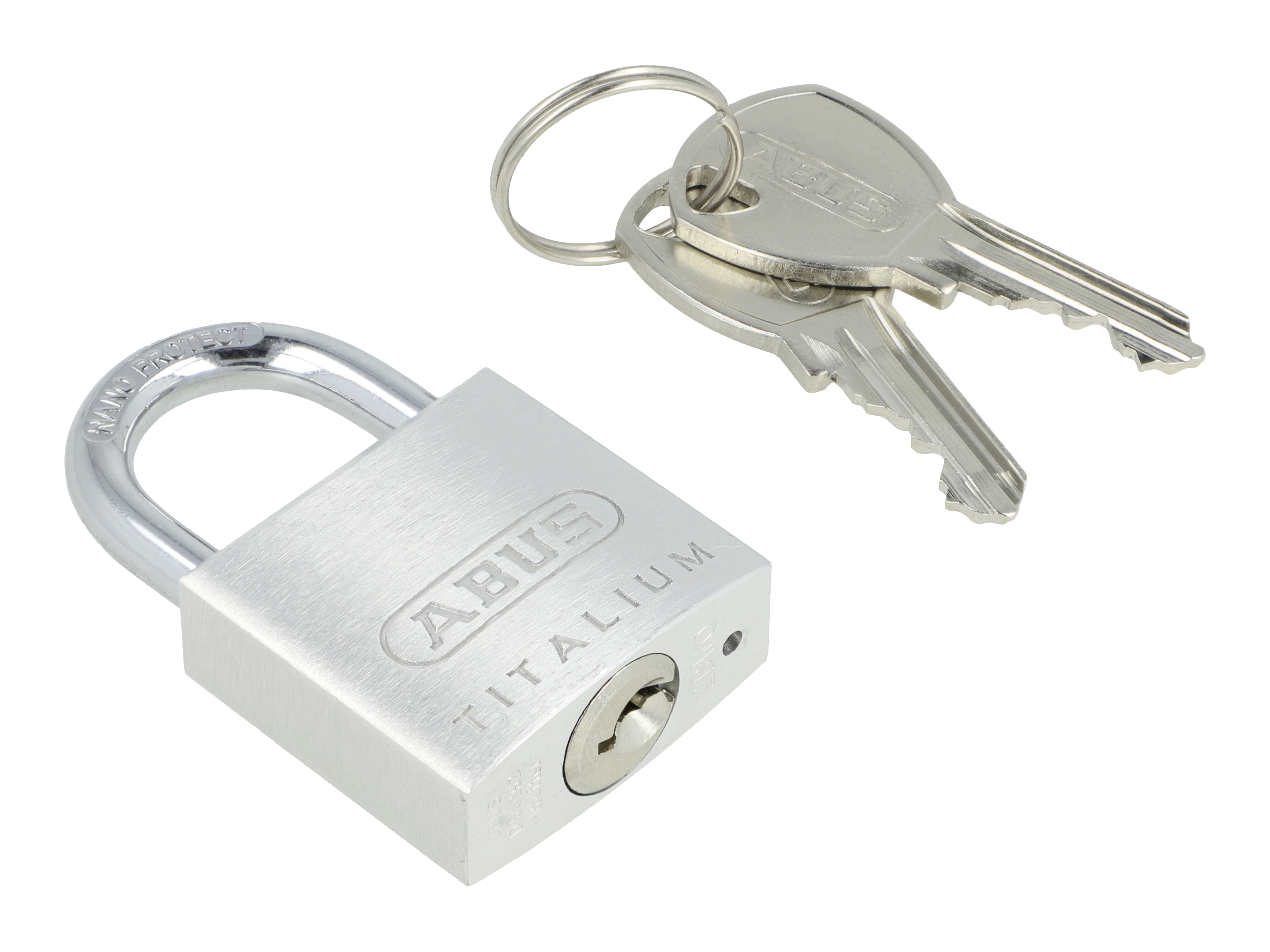 ABUS Vorhangschloss Titalium 64TI/40 Torschloss, Spezial-Aluminium, gehärteter Stahlbügel, ABUS-Sicherheitslevel 6