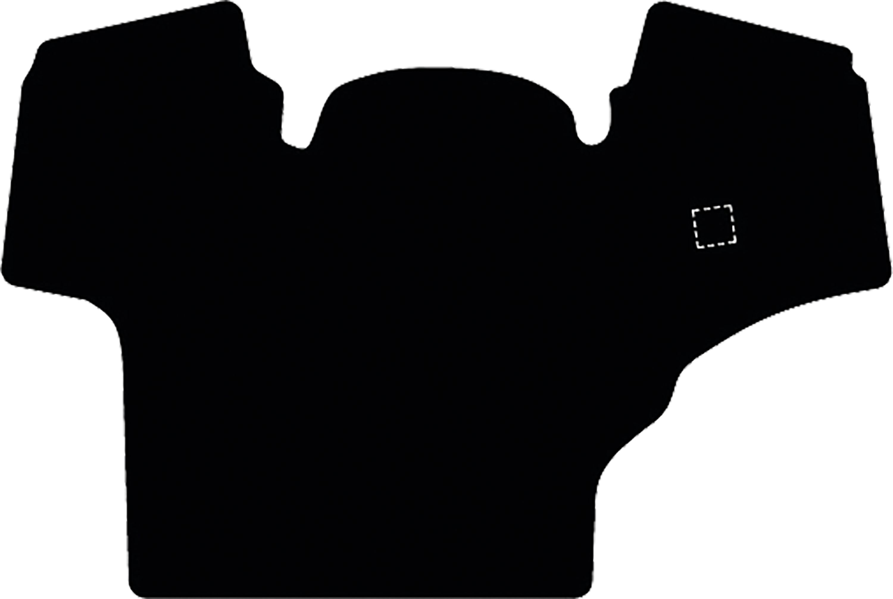 Fußmatte Velours schwarz, für Case IH Traktor Farmall 55 A, 65 A, 75 A; ab Bj. 12.18