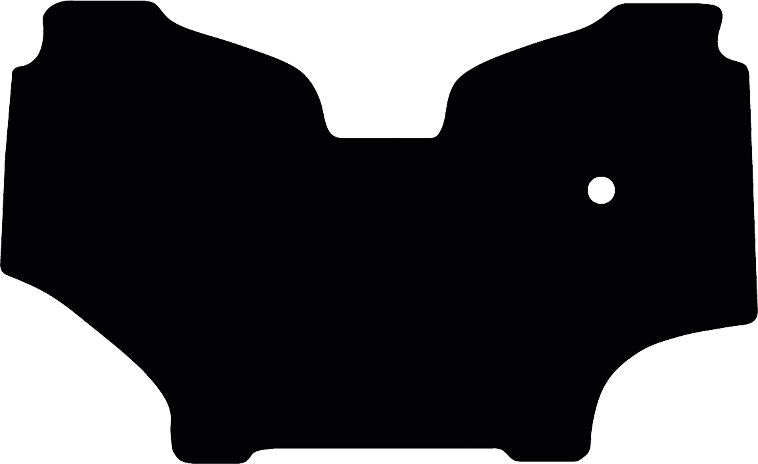 Fußmatte Gummi schwarz, für Deutz-Fahr Traktor Serie 5 D TTV mit Kabine C74, ab Bj. 21