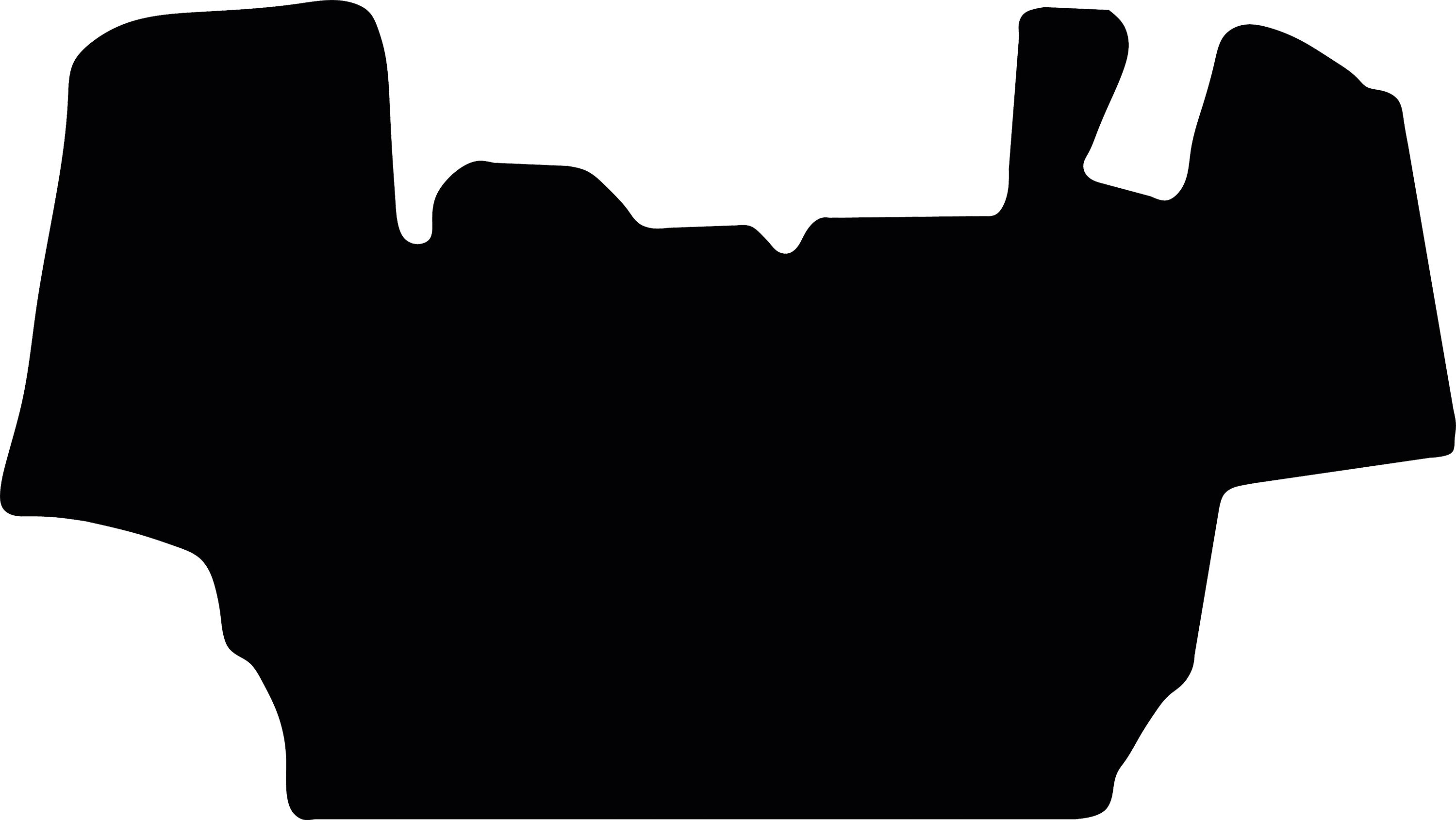 Fußmatte Gummi schwarz, für Fendt Traktor Vario 300, Vario 500, Vario 700 GEN7, ohne Motorbremse, ab Bj. 21