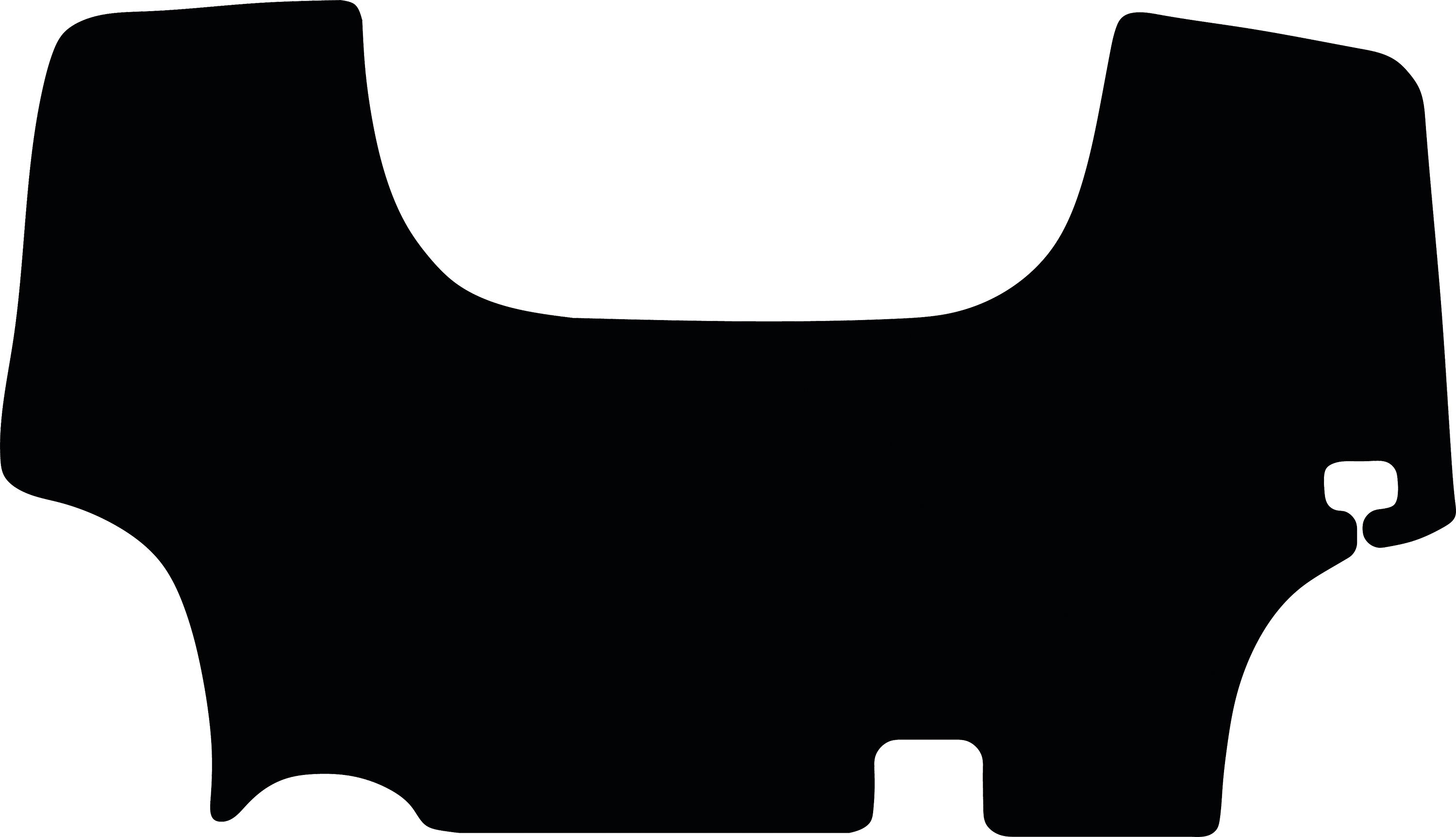 Fußmatte Velours schwarz, für Ford New Holland Traktor TD 5000, mit mechanischer Sperrdifferential, ab Bj. 12