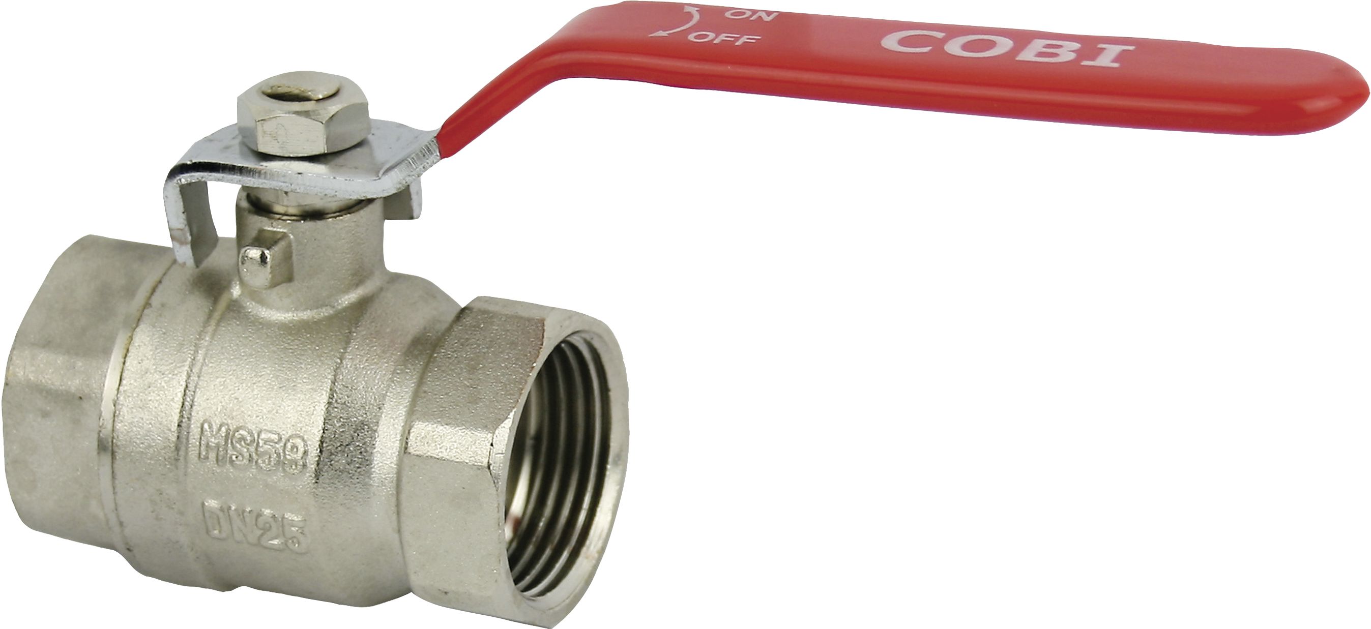 Hücobi Kugelhahn "Cobi" 3/4" IG Messing matt verchromt, 3030 019000