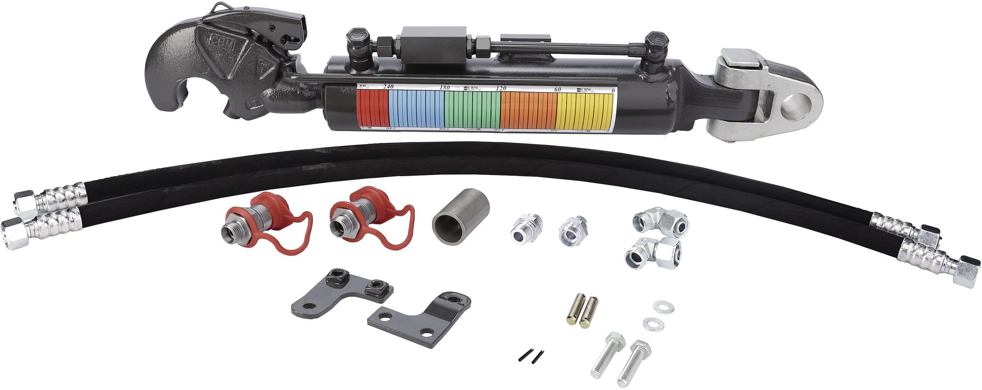 Fendt Hydraulischer Oberlenker Kat. 3/2, mit Fanghaken und Gabelgelenk, Ø Zylinder innen 70 mm, für Traktor Vario 200, 300, 0079098100000