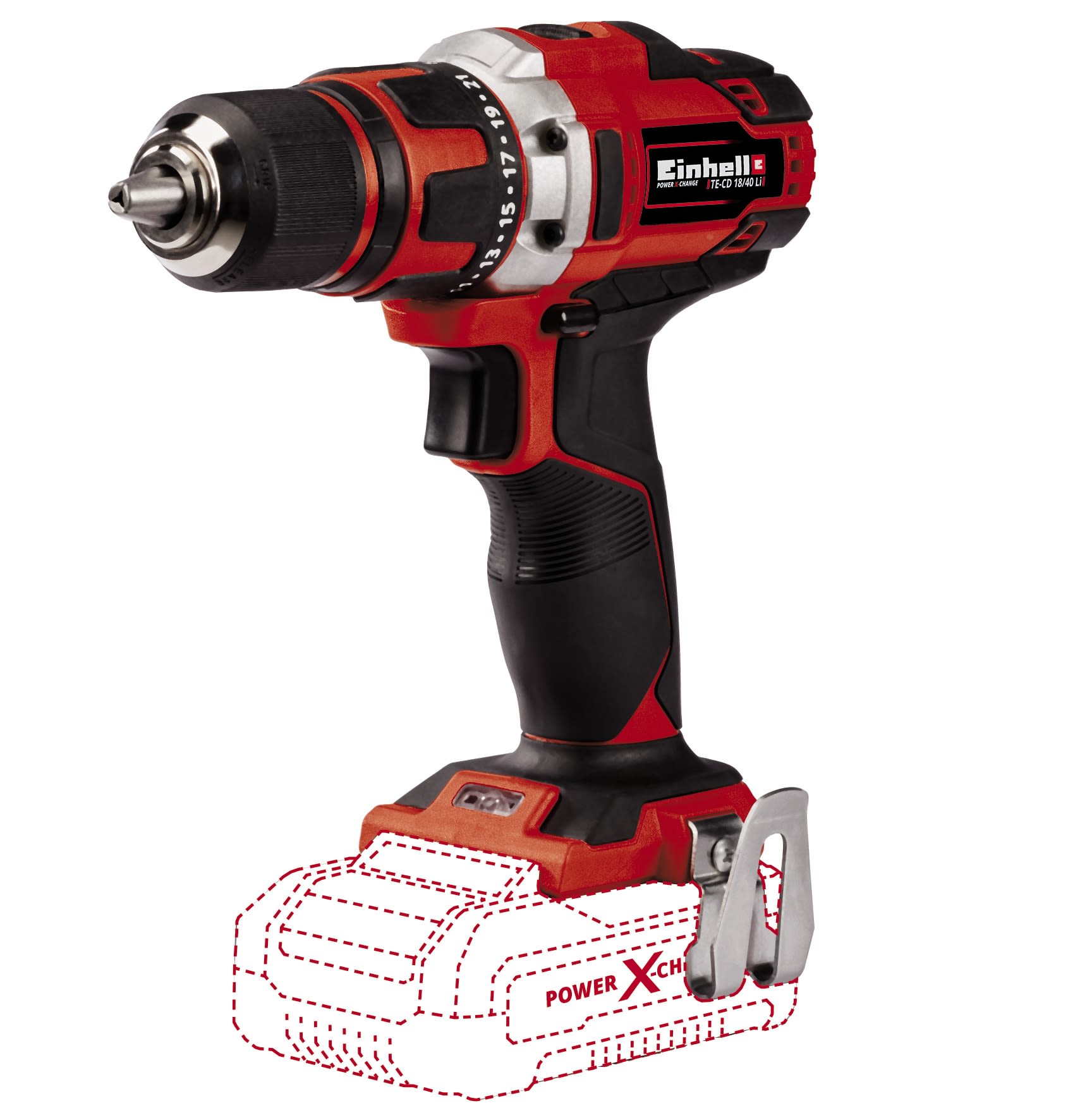 EINHELL Power X-Change Akku-Bohrschrauber TE-CD 18/40 Li-Solo