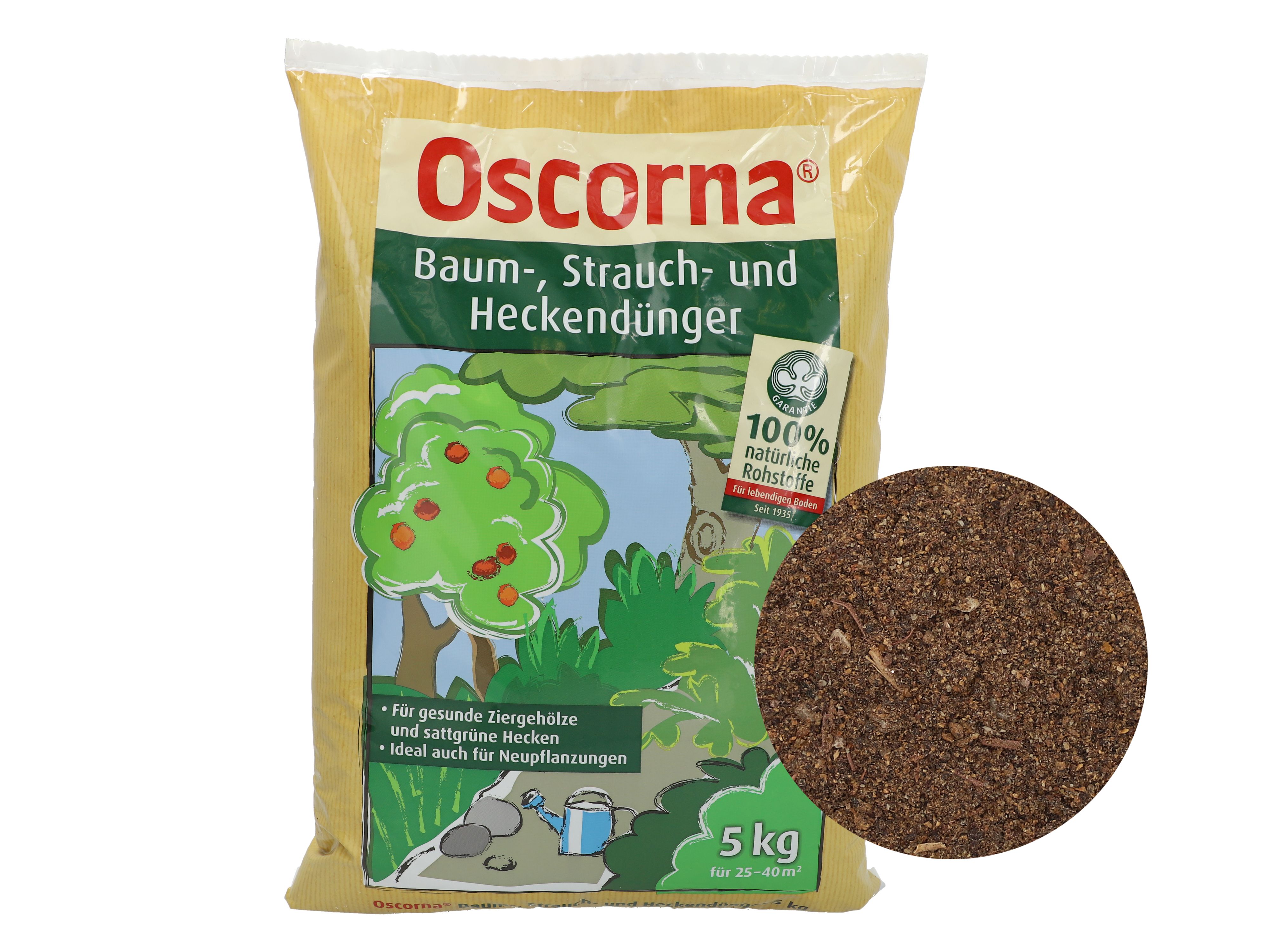Oscorna Baum Strauch und Heckendünger NPK 6+4+0.5 5 kg Beutel Pulver
