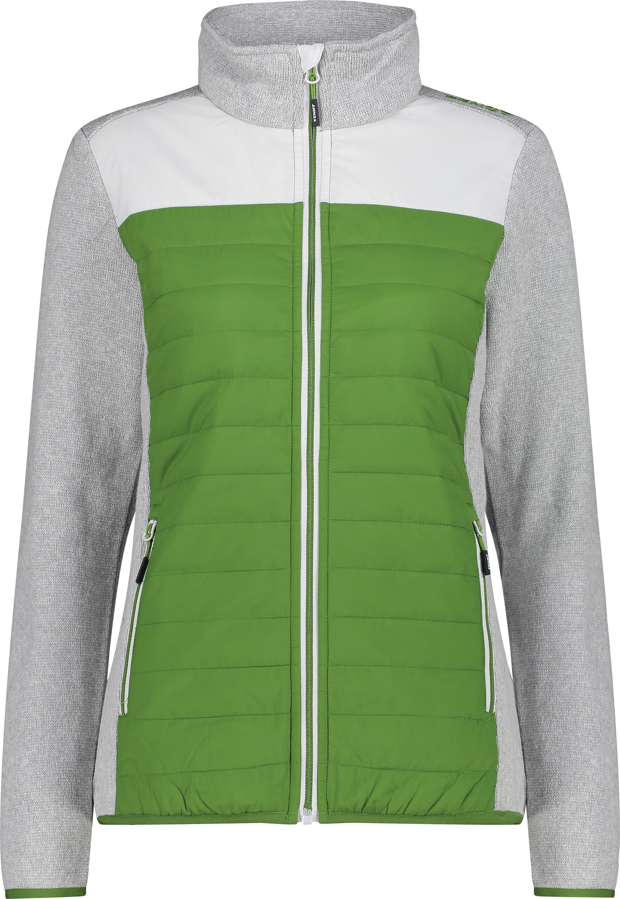 Fendt Hybridjacke Damen Gr. 2XL, grau; weiß; grün, von CMP, X991022046000